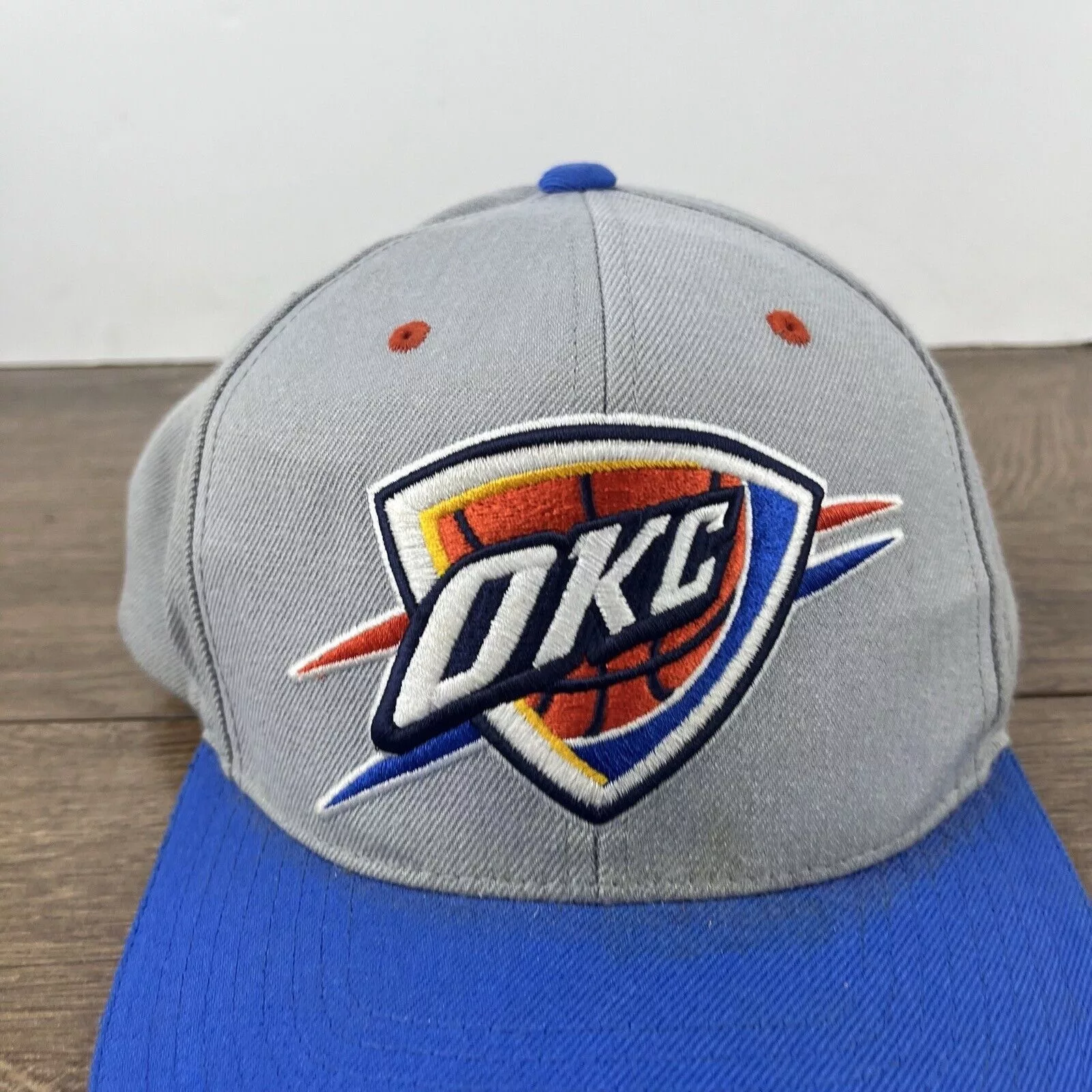 Mitchell & Ness Hats Oklahoma City Thunder Hat Mitchell & Ness Snapback Gray Hat