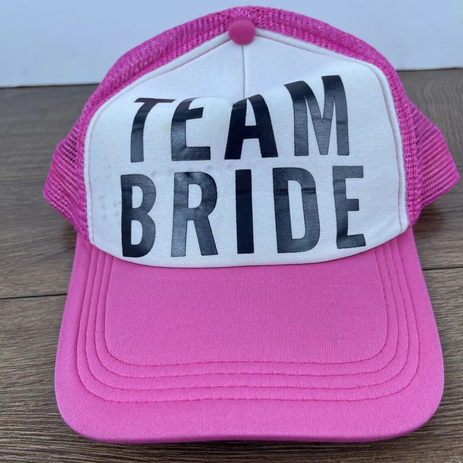 Other Hats Other Team Bride Hat Bride Snapback Pink Hat Adjustable Adult Size