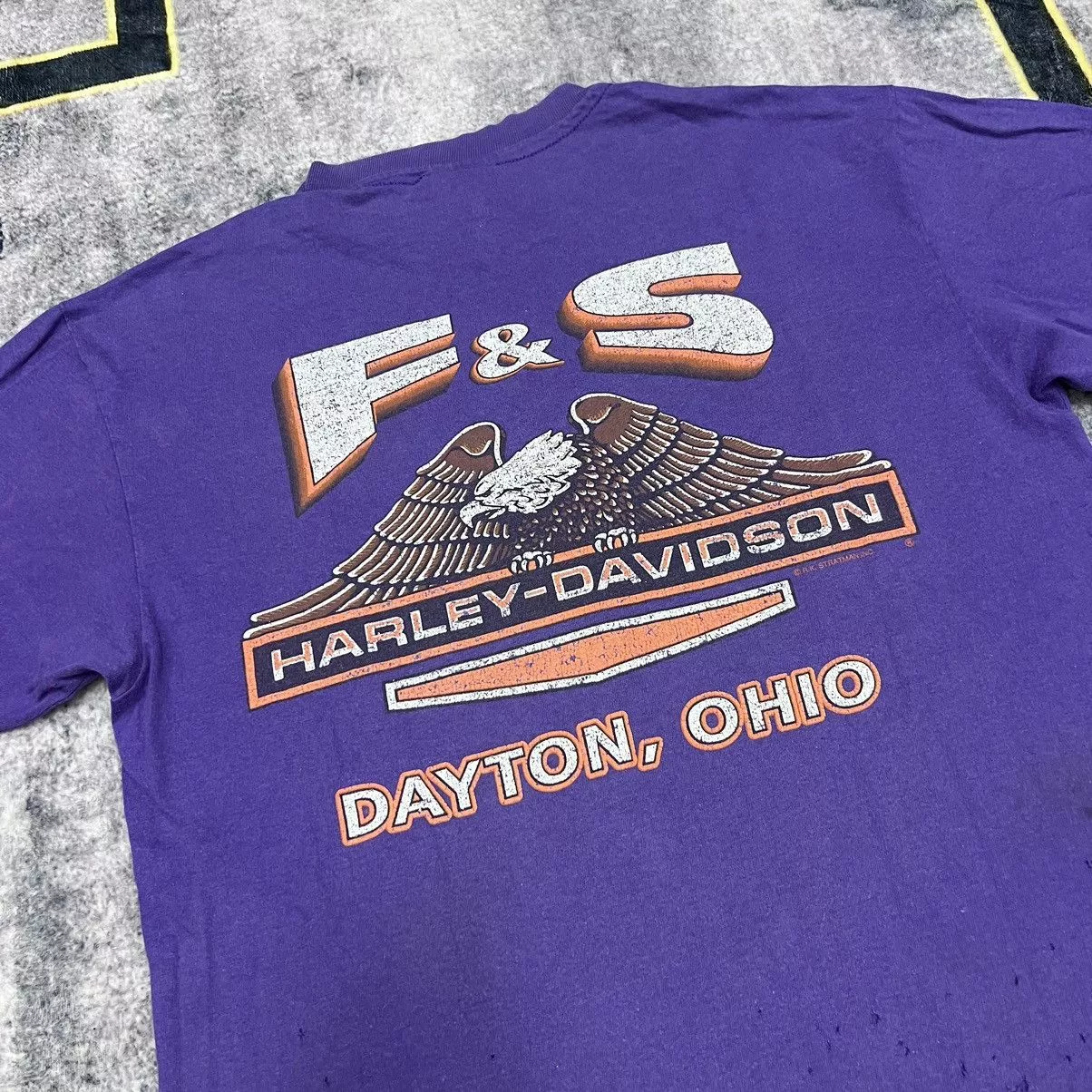 Harley Davidson Shirts Button Ups Harley Davidson × Vintage HARLEY DAVIDSON RARE VINTAGE BIKERS Purple