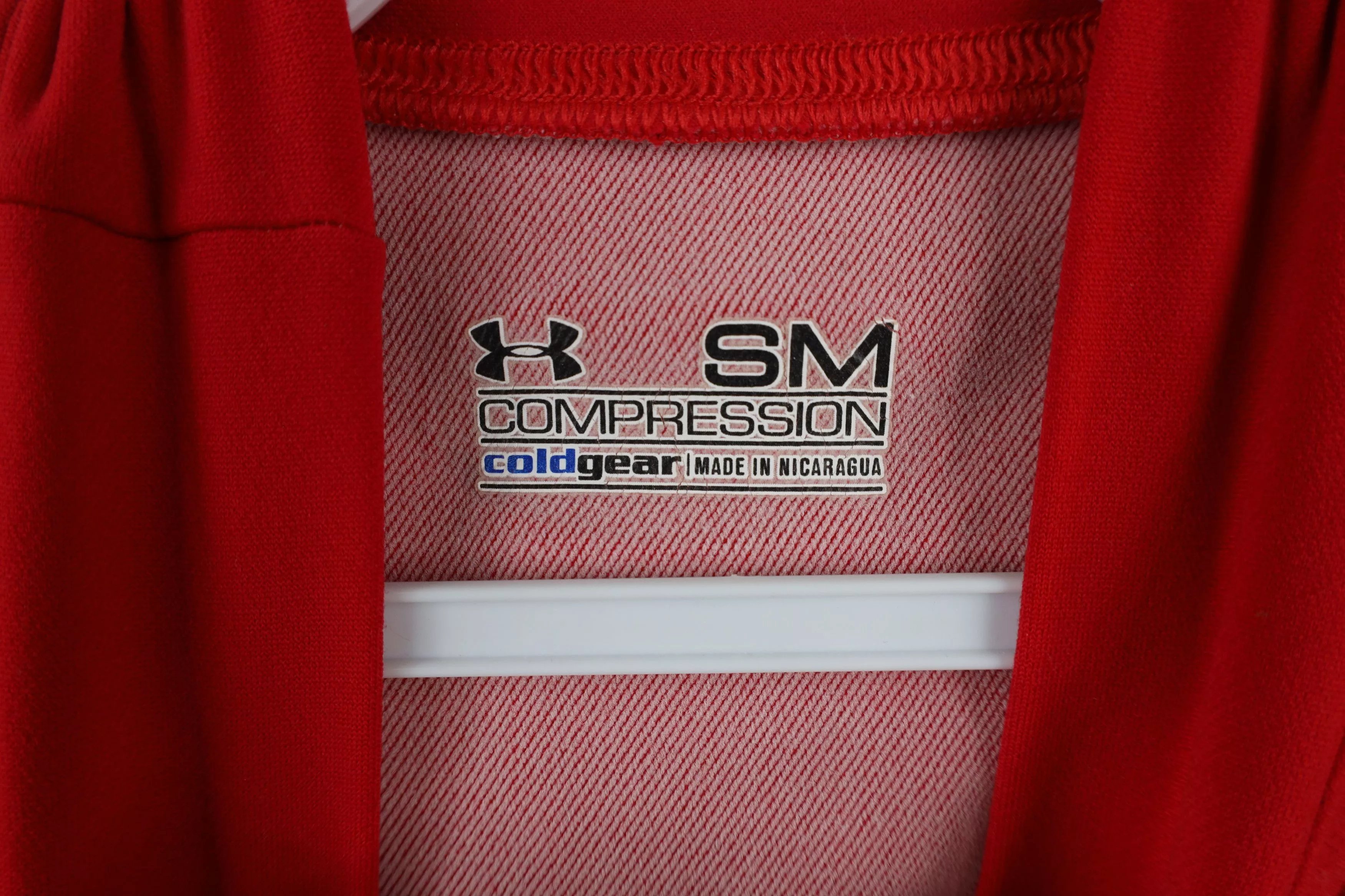Under Armour Long Sleeve T Shirts Under Armour × Vintage Under Armour Compression Mock Neck Long Sleeve T-Shirt Red