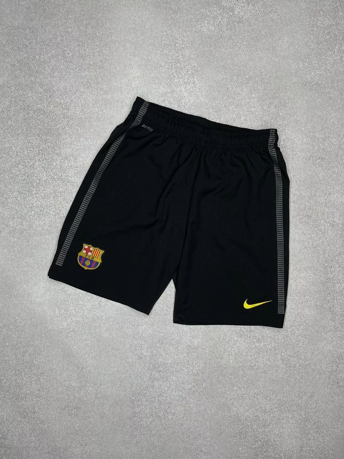 Nike Shorts Vintage Nike Barcelona Soccer Black Shorts Jersey Y2K Sportswear