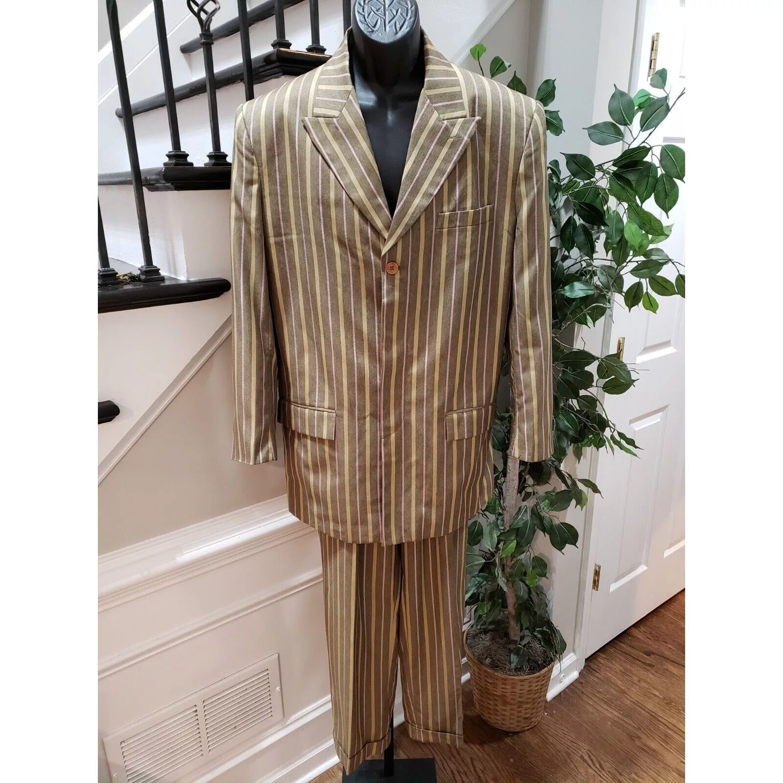 Other Blazers Other Paitano Polyester Long Sleeve Blazer & Pant 2 Piece Suit 40R Multi
