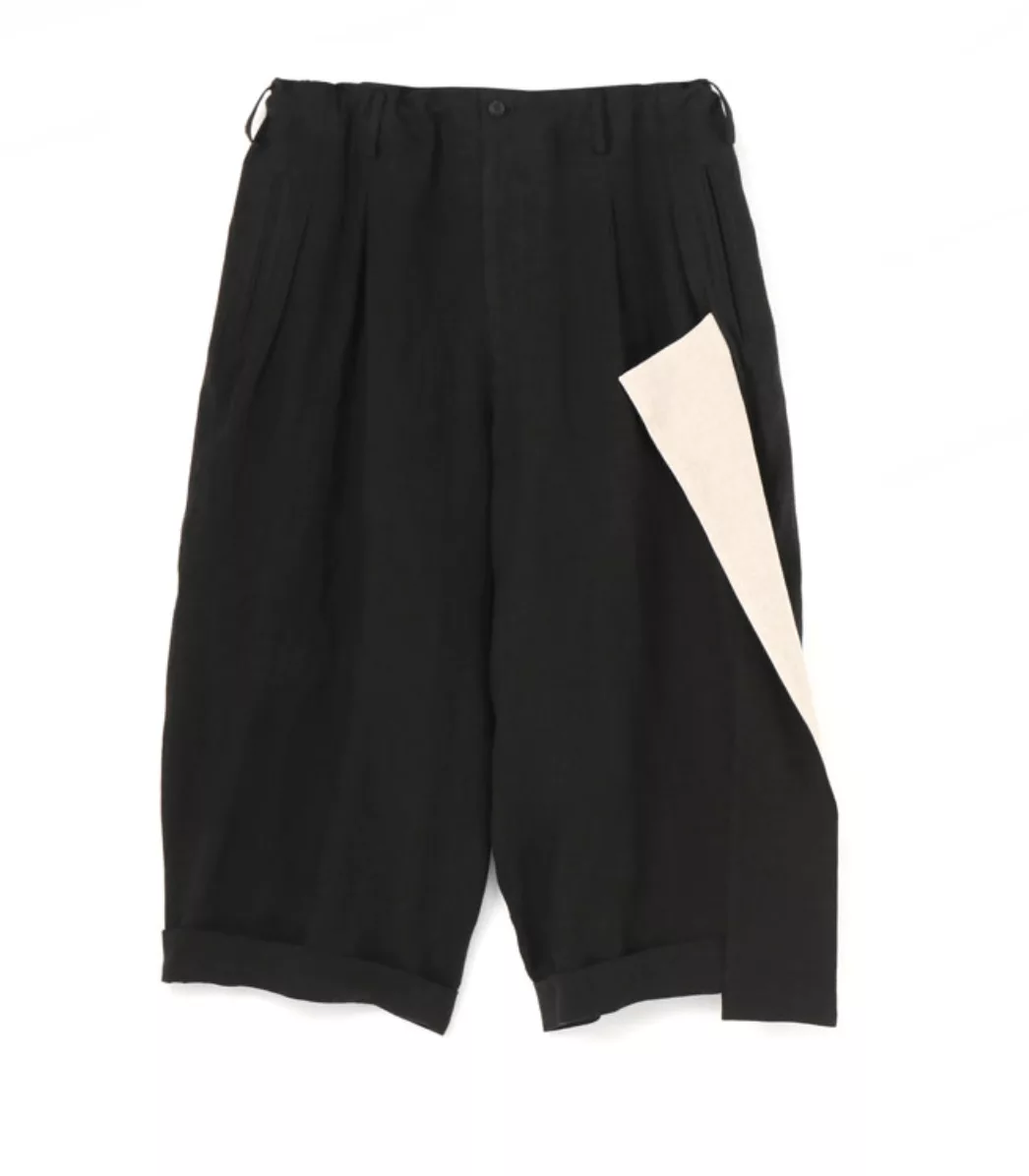Yohji Yamamoto Casual Pants Yohji Yamamoto Pour Homme - BELGIUM LINEN PLUSH CUFFS PANTS Black
