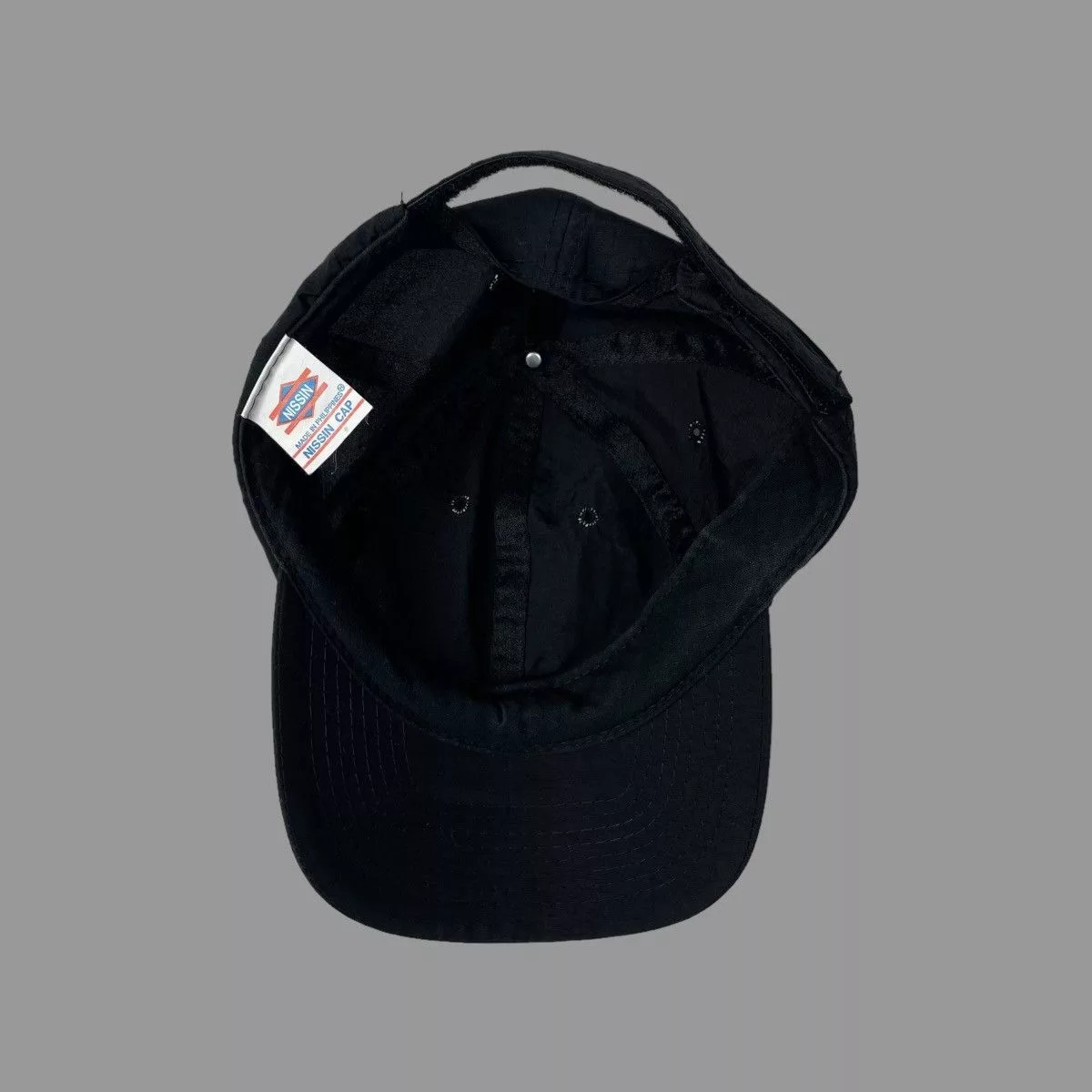 Vintage Hats Vintage 1980s blank nylon hat Black