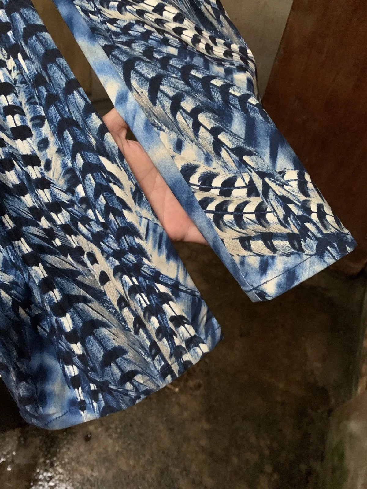 Designer Pants Designer × Vintage y2k Bongo Graphic Peacock Pants Blue