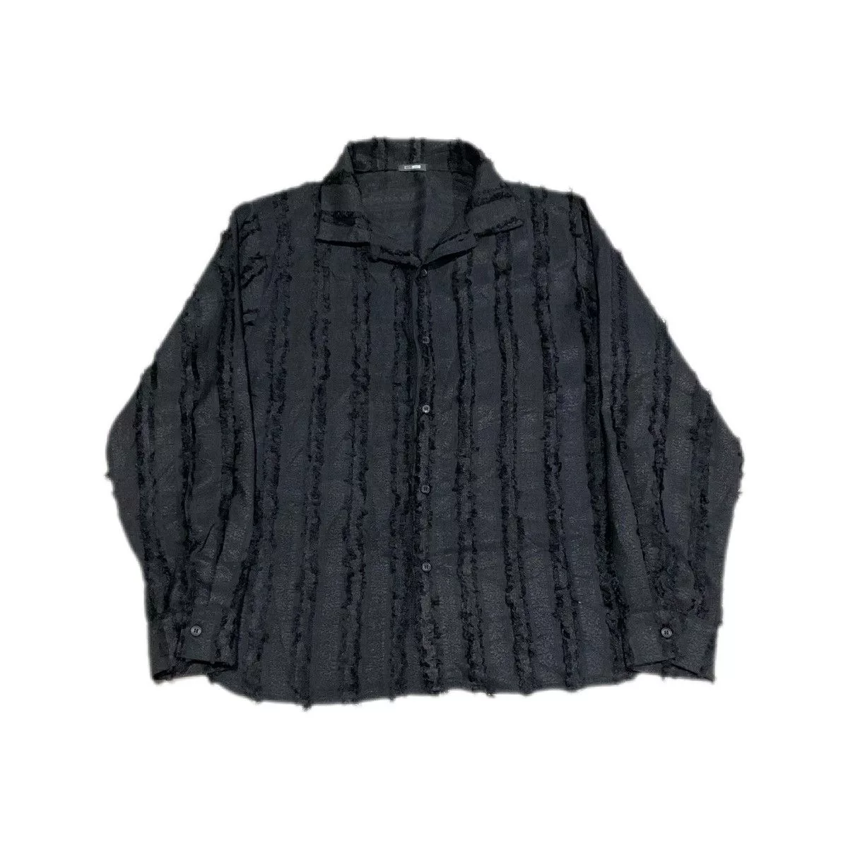 14th Addiction Shirts Button Ups 14th Addiction × If Six Was Nine × Seditionaries 🔥Sick Y2K Japanese Brand Frayed Shirt LGB Ifsixwasnine Black