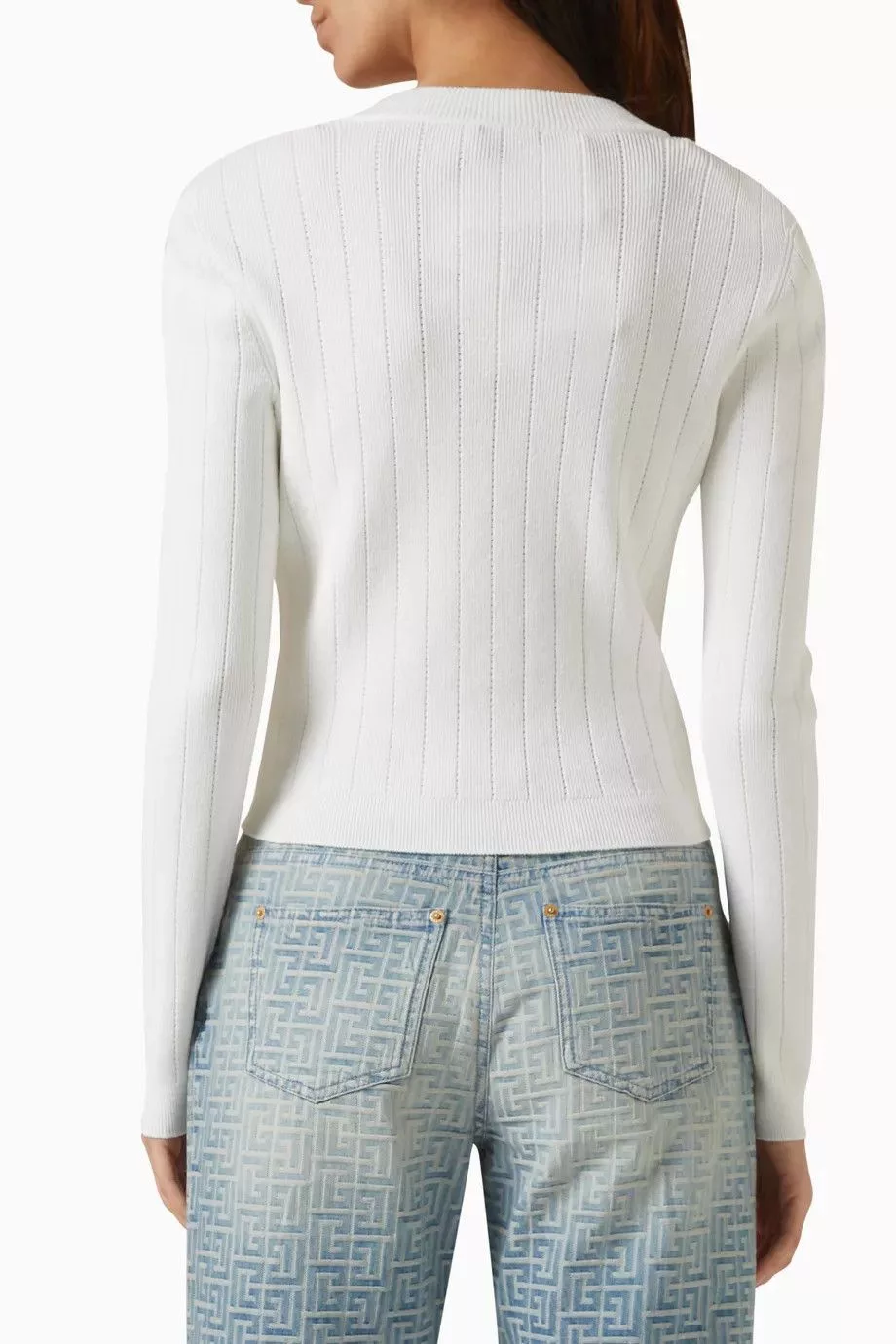 Balmain Sweaters Balmain o1w1db10624 Cardigan in White
