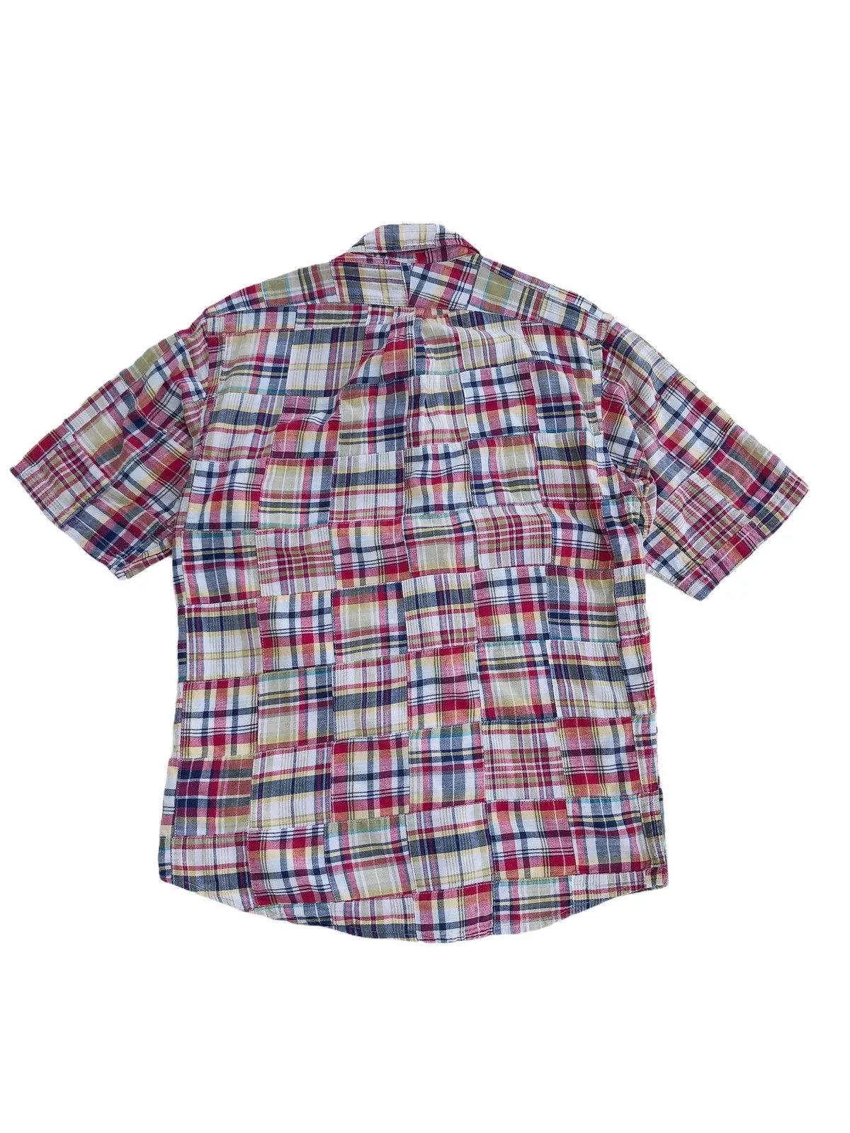 Japanese Brand Shirts Button Ups Japanese Brand Multicolour Patchwork Back Number Shirts