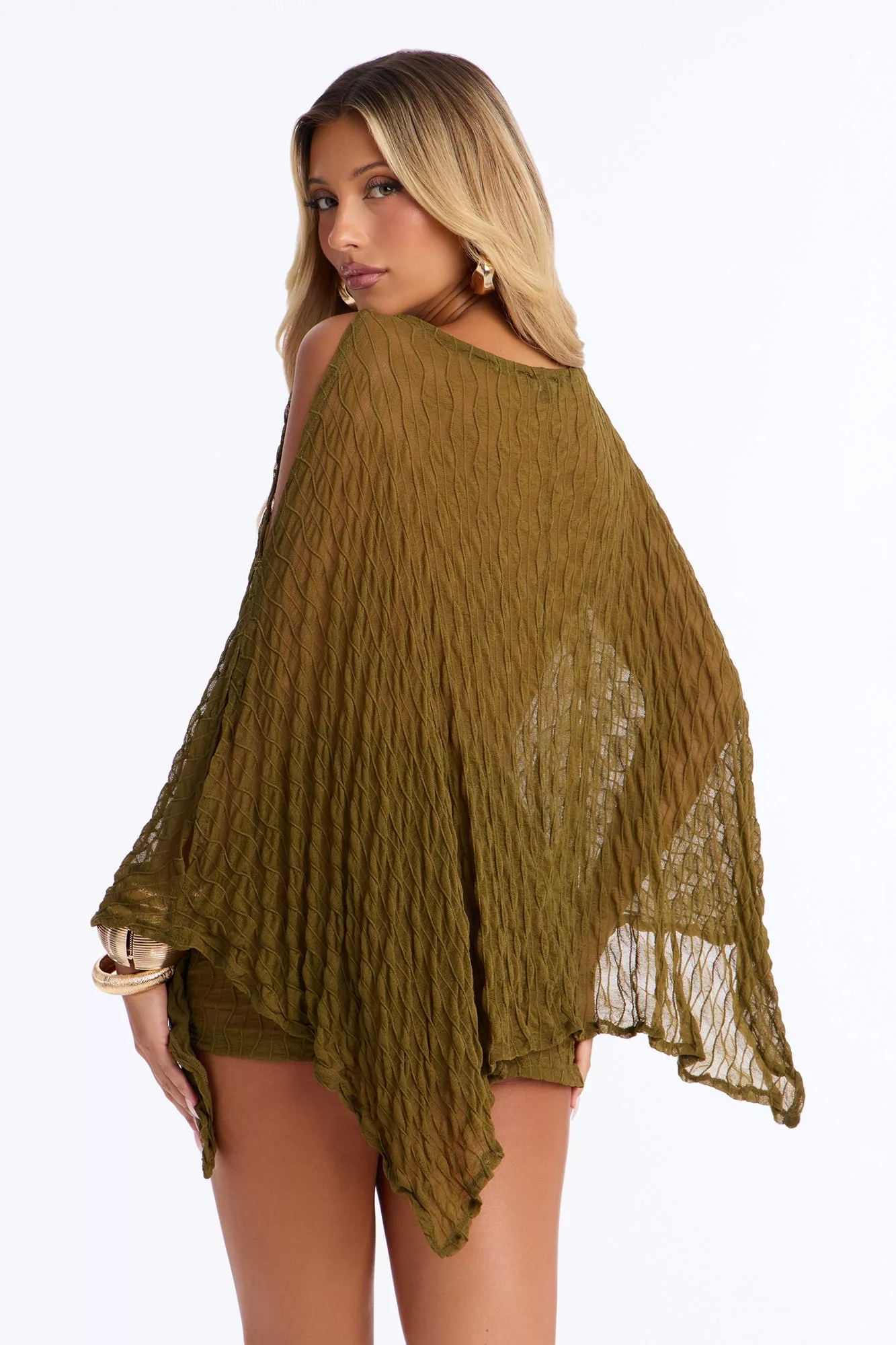 Leah Textured Short Set - Olive