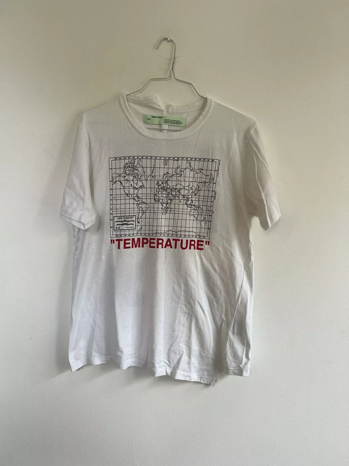 Off-White Short Sleeve T Shirts Off-White × Virgil Abloh Off white temperature Map TEE