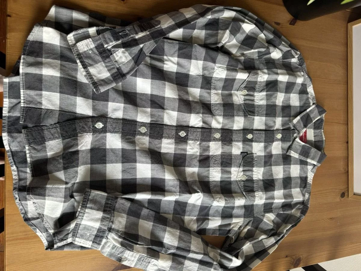 Supreme Shirts Button Ups Supreme Black Plaid Button Up