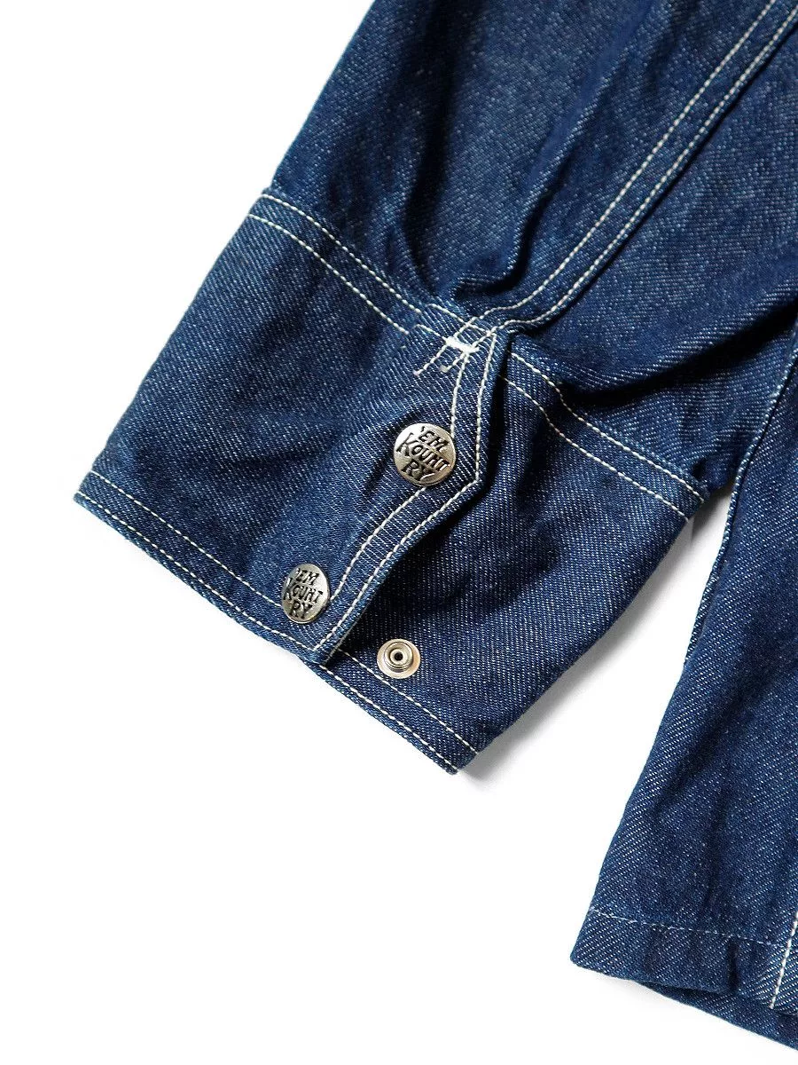 Kapital Denim Jackets kapital 11.5oz denim ZIPPER coverall jacket Blue