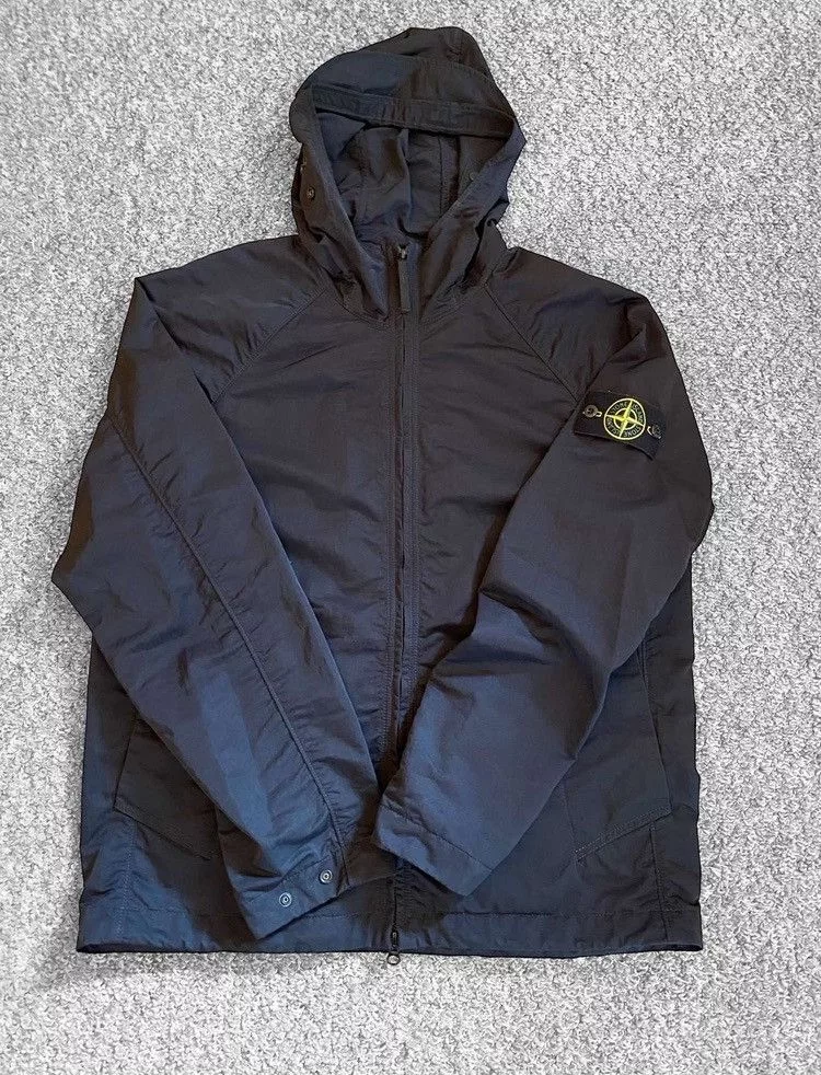 Stone Island Light Jackets Stone Island Nylon Black Jacket