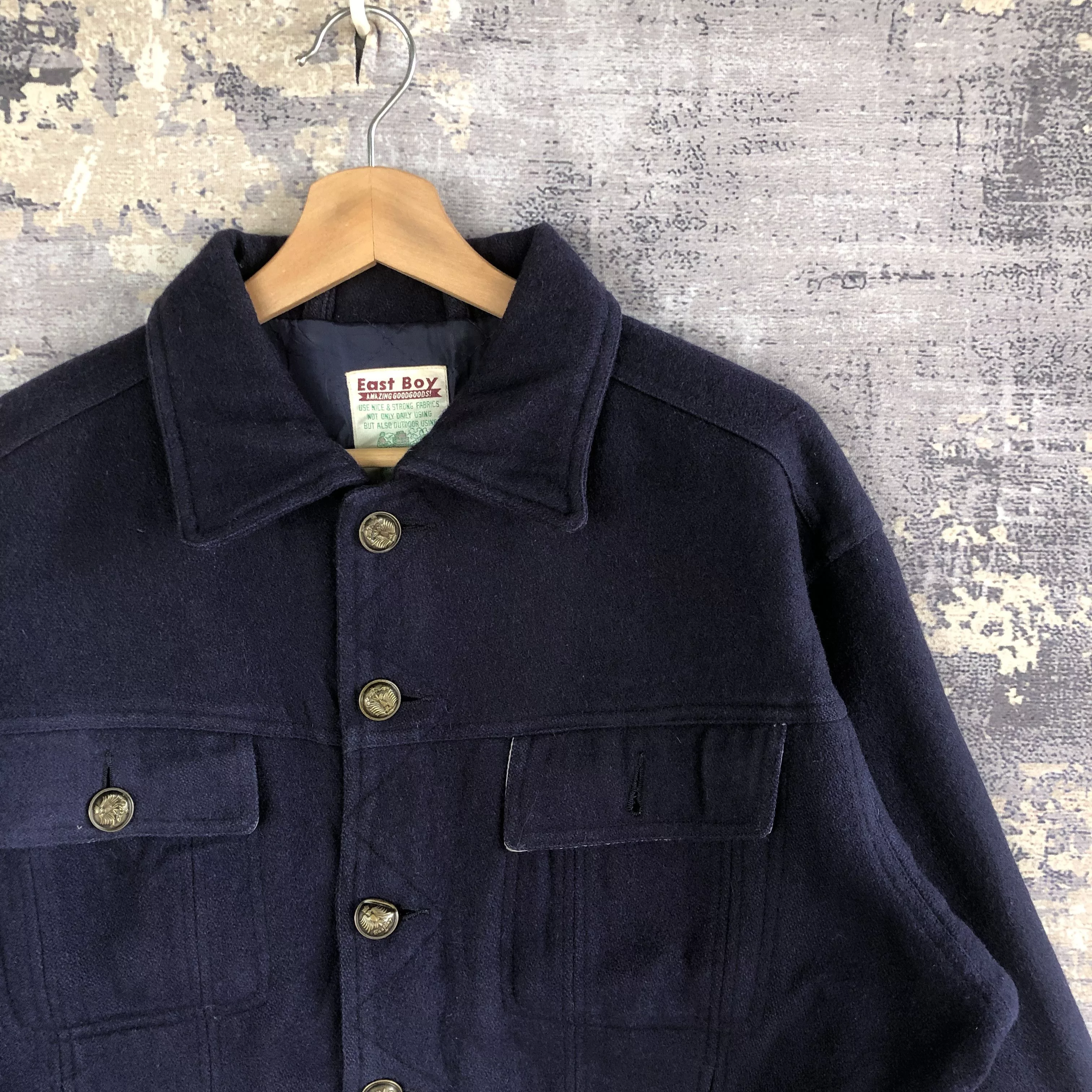 Vintage Light Jackets Vintage Eastboy Varsity Jacket Japanese Wool Jacket Multi