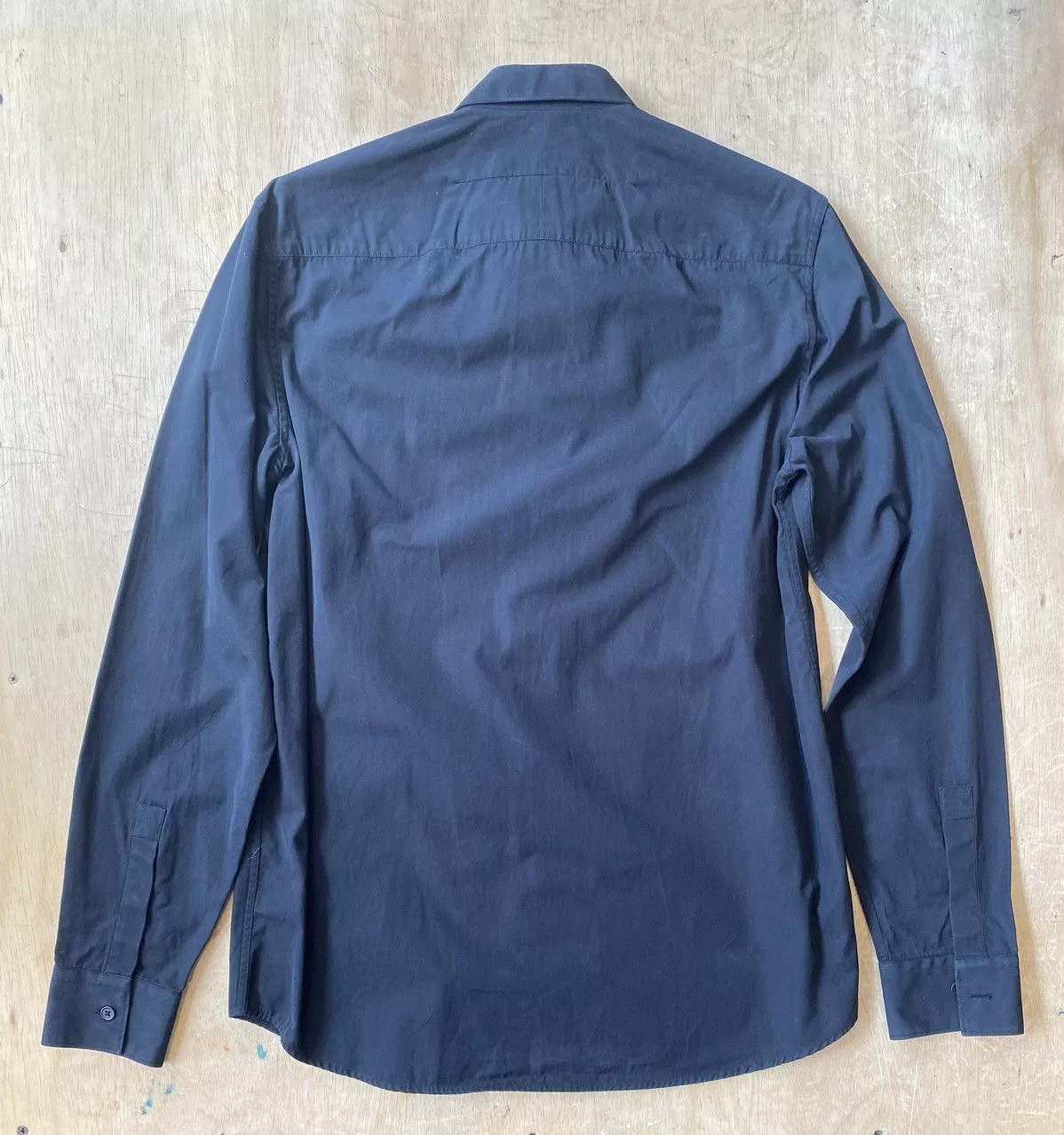 Givenchy Shirts Button Ups Givenchy SS15 Runway Leather Patch Shirt Size38/44 Black