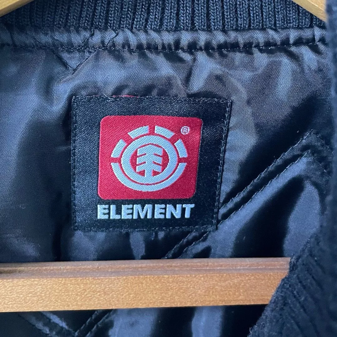 Element Leather Jackets Element Varsity Style Jacket Black