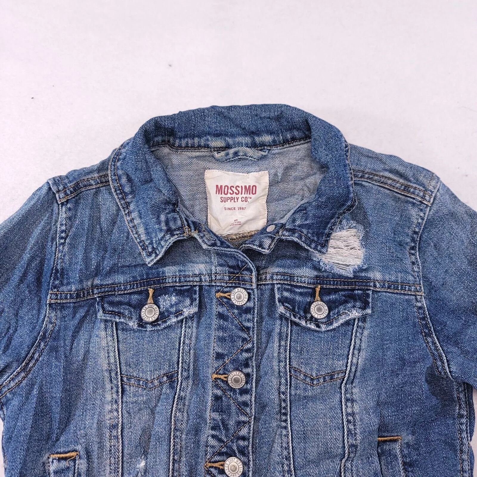 Mossimo Blazers Mossimo Casual Button Denim Jean Jacket Womens Size XS Blue