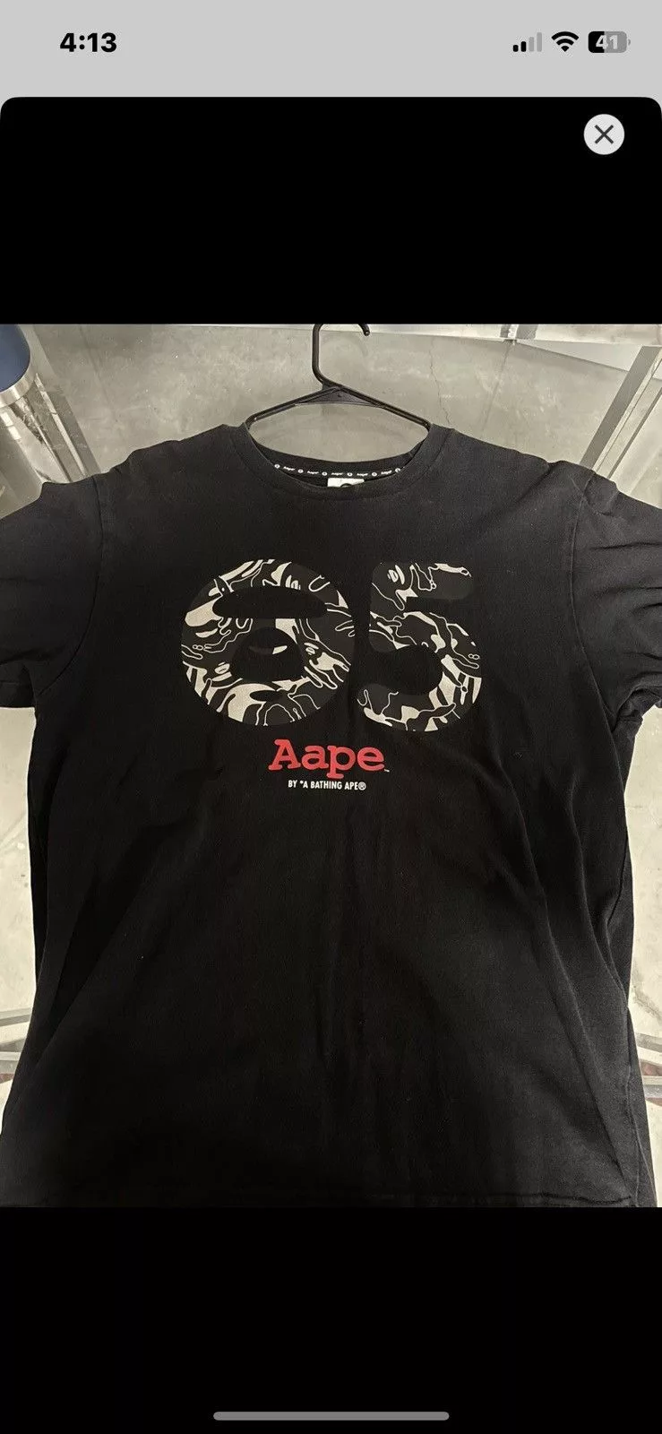 Aape Short Sleeve T Shirts Aape 05 Anniversary tee Black
