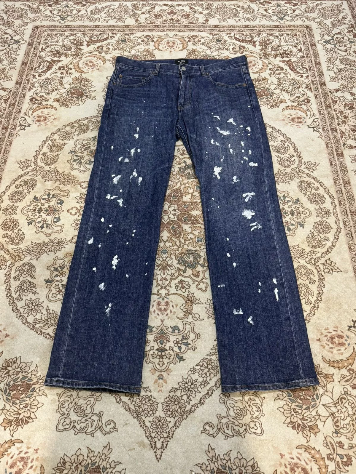 Beams Plus Denim Beams Plus × Japanese Brand × Vintage Vintage Beams Paint Splatter Jeans Blue