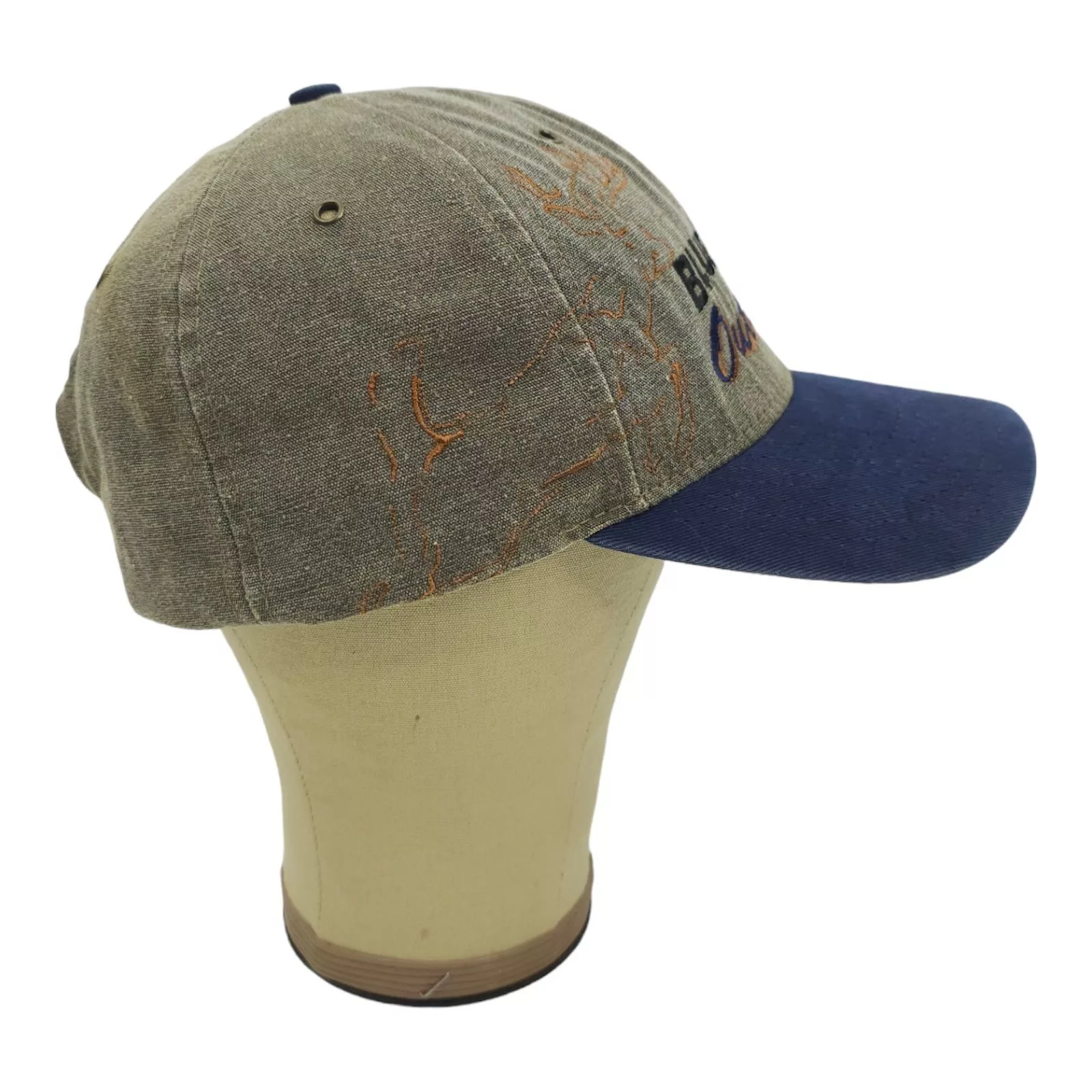 Other Hats Other Blue River Outdoors Embroidered Buck Snapback Cap Trucker Gray