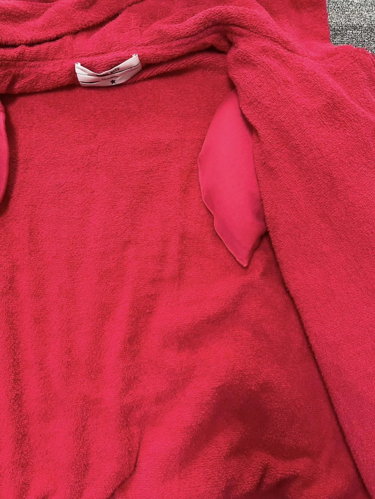 Greg Ross Bombers Greg Ross red towel hoodie oversized bomber