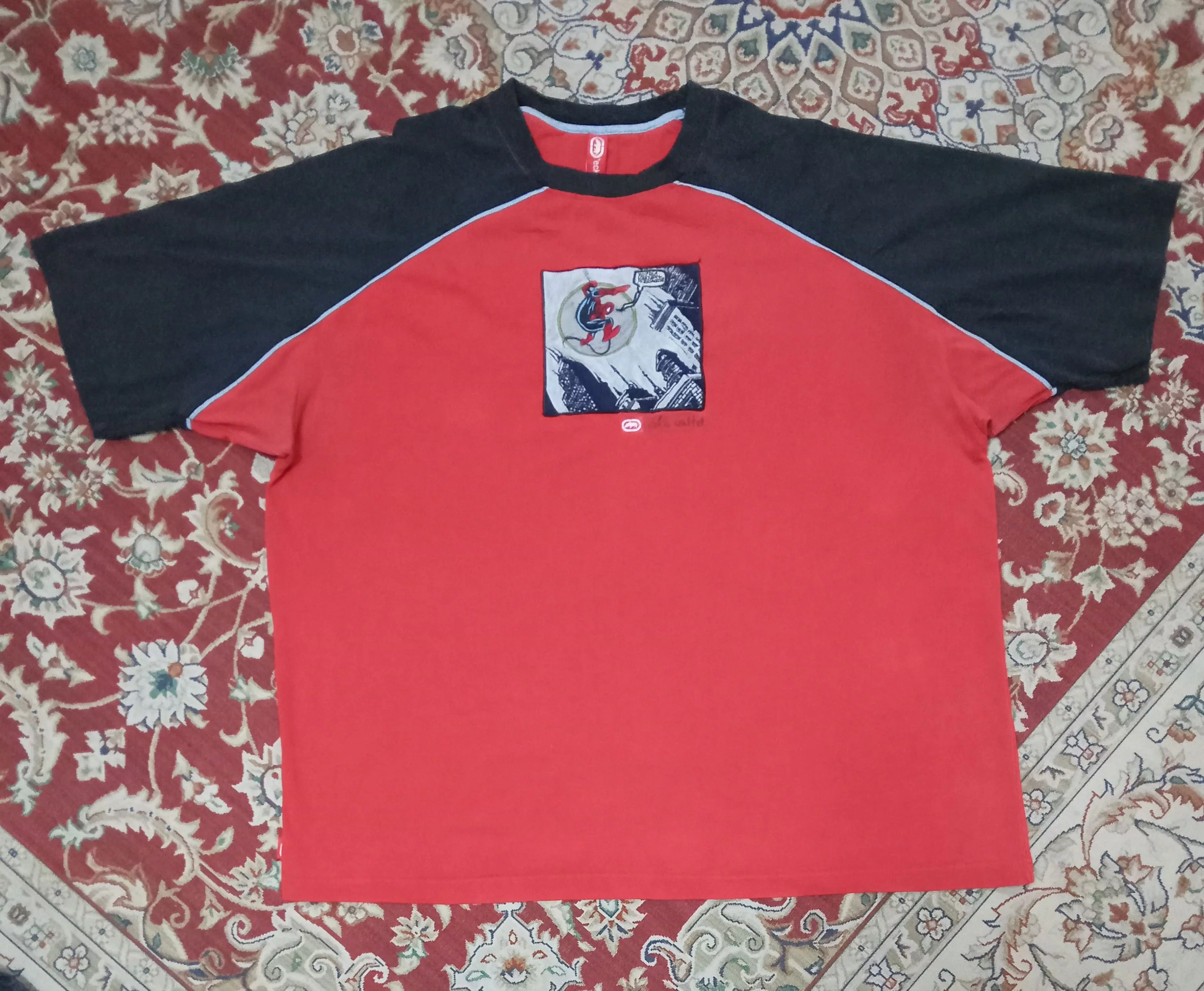 Ecko Unltd. Short Sleeve T Shirts Ecko Unltd. × Marvel Comics Vintage echo unltd x Spiderman Oversized T Shirt Multi Streetwear