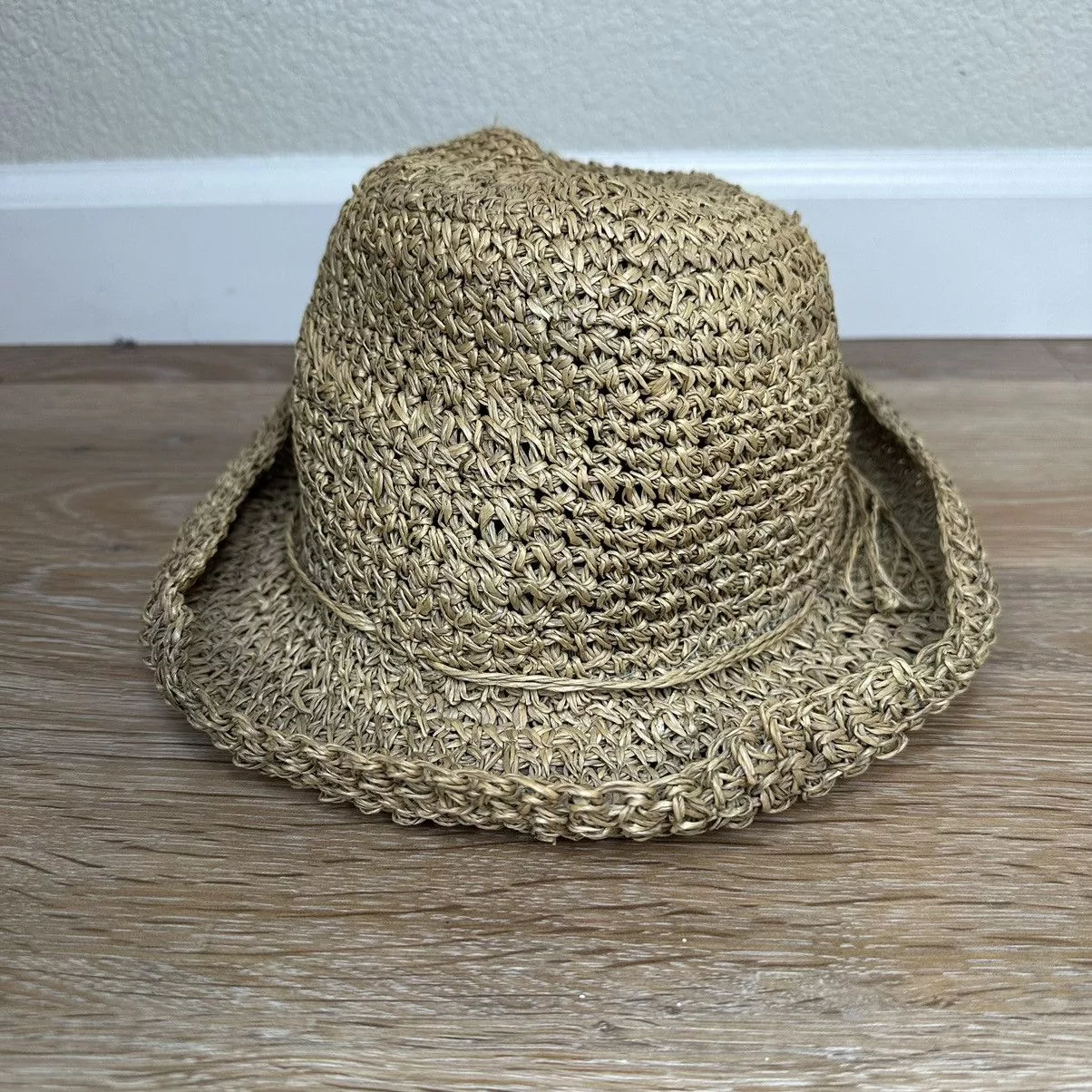 Other Hats Other Scala Gal Straw Packable Summer Hat Brown