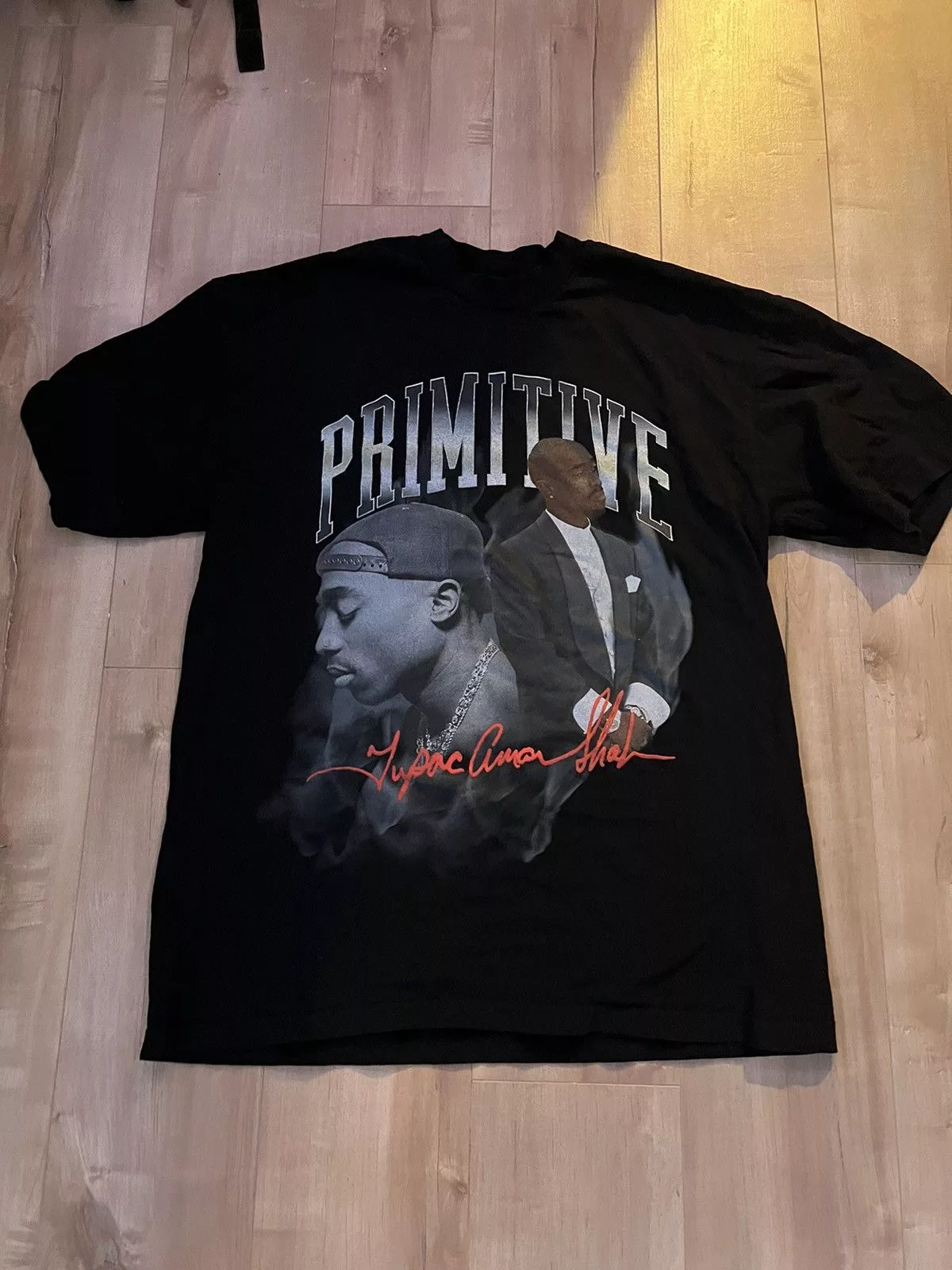 Primitive Short Sleeve T Shirts Primitive 2PAC tshirt Black Streetwear