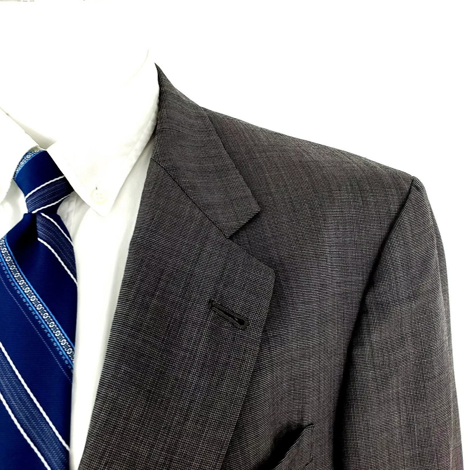 Hart Schaffner Marx Blazers Hart Schaffner Marx Wool 2 Button Blazer 44L Nailshead Gray