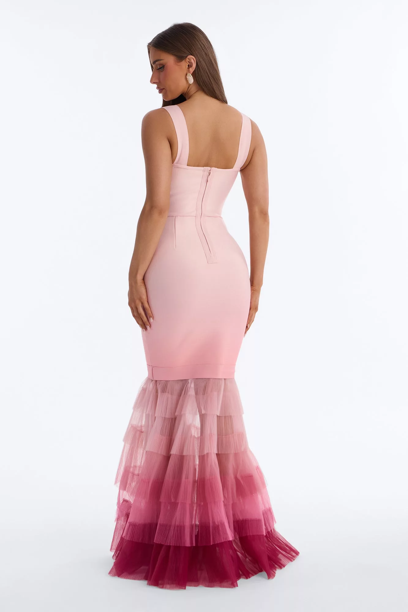 Loss For Words Bandage Gown - Pink/combo