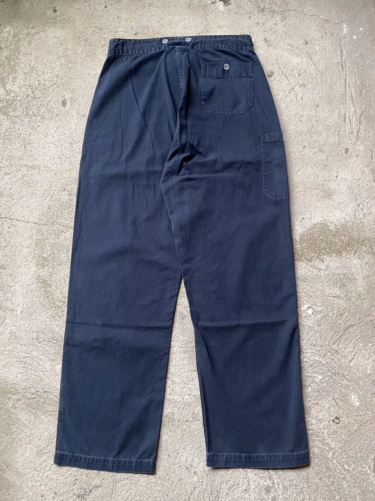 Nigel Cabourn Casual Pants Nigel Cabourn Lybro P-65 Drawstring Work Pants Blue
