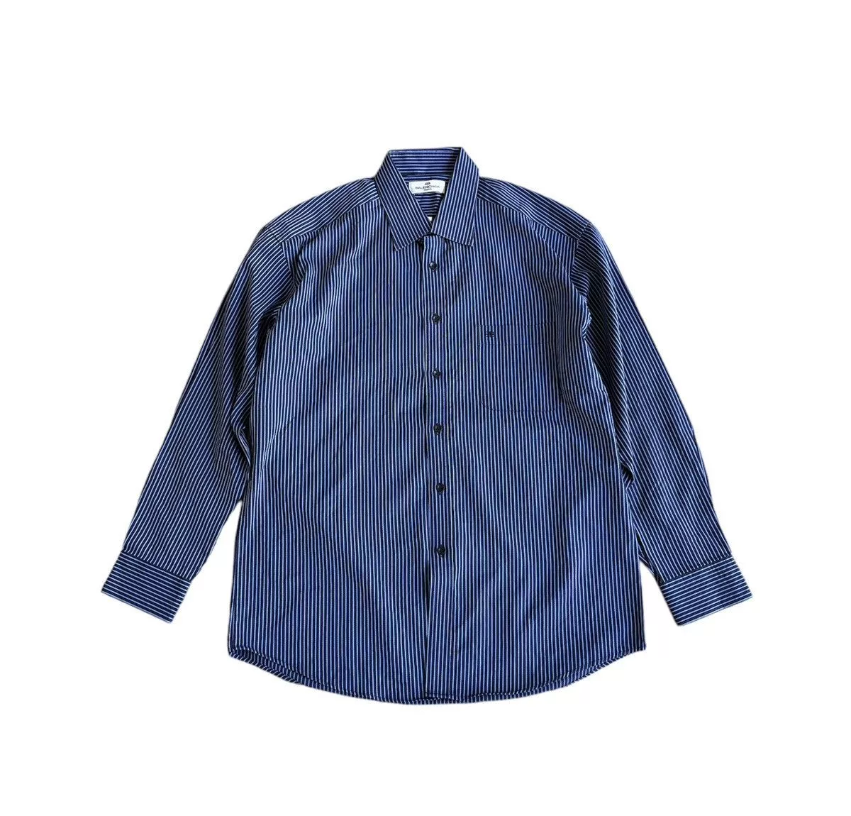 Balenciaga Shirts Button Ups Balenciaga × Vintage Vintage Balenciaga Button Ups Shirt Striped Blue
