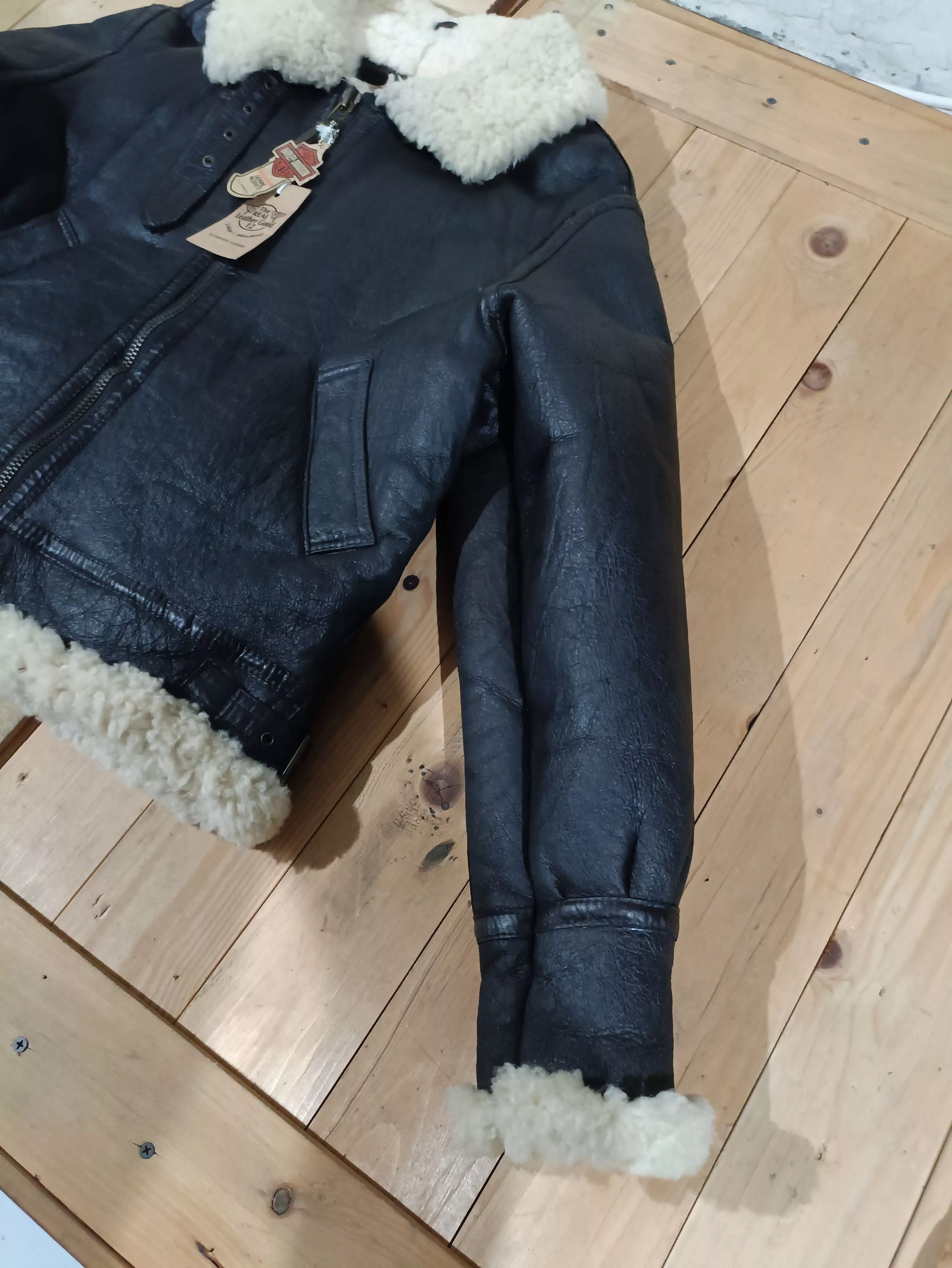 Harley Davidson Leather Jackets HARLEY DAVIDSON TYPE B3 FLIGHT SHEEPSKIN FLIGHT JACKET Brown