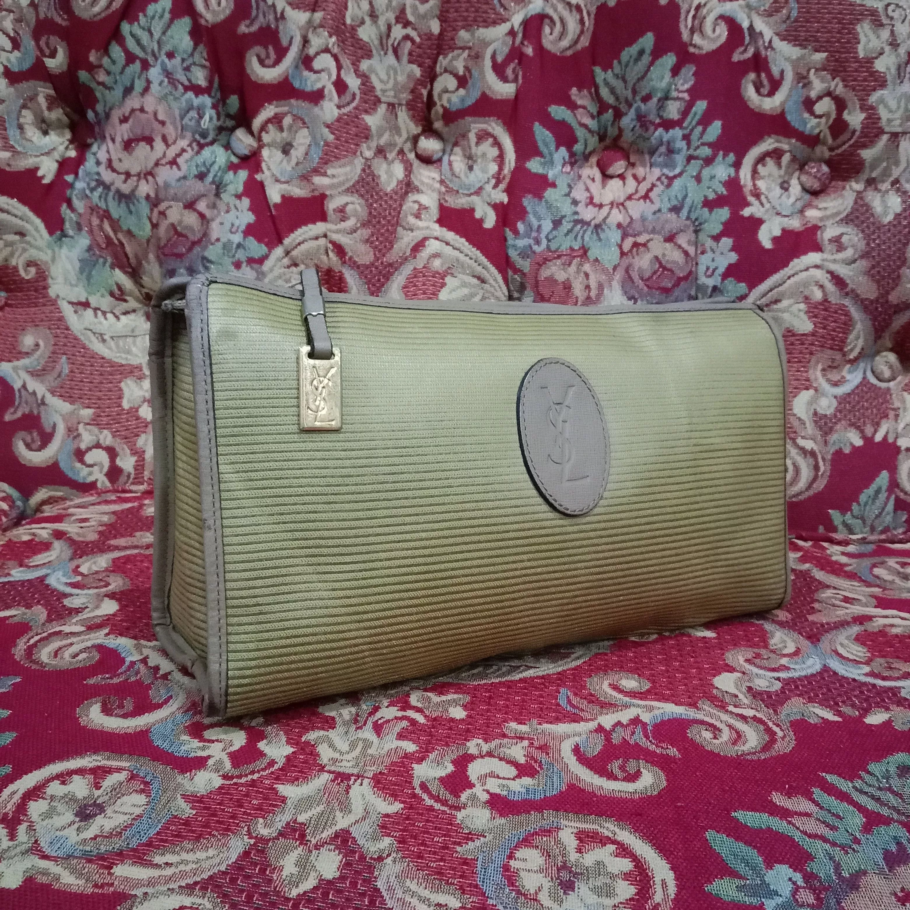 Yves Saint Laurent Clutches Vintage Yves Saint Laurent Luxury Clutch Bag Green