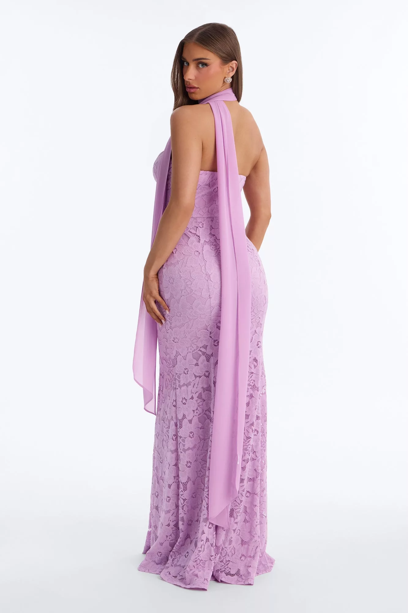 Amorette Lace Gown - Lavender
