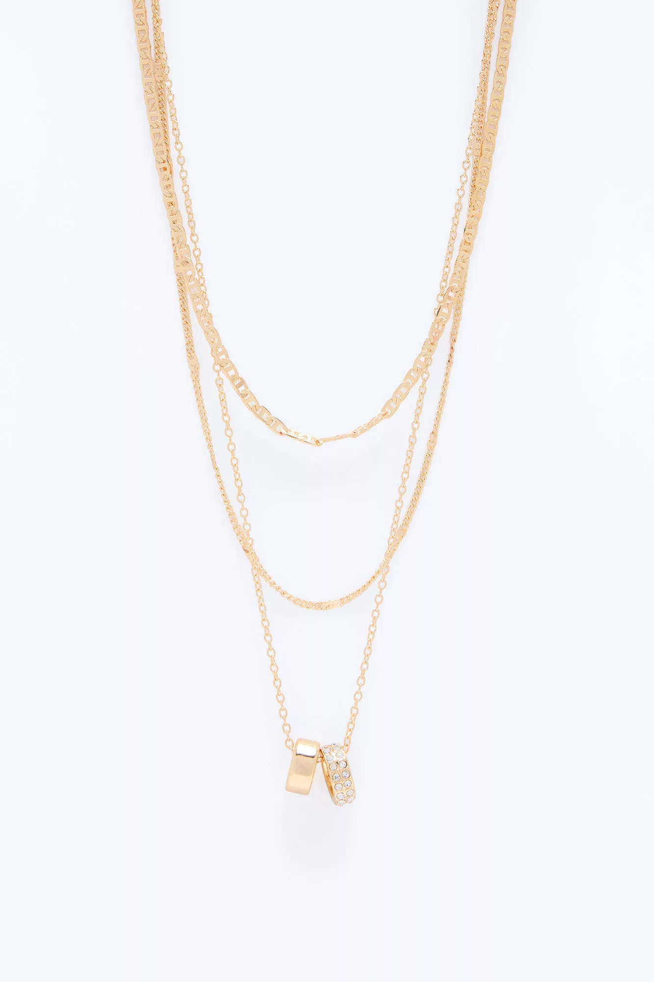 Keepsake Ring Layered Necklace - Gold