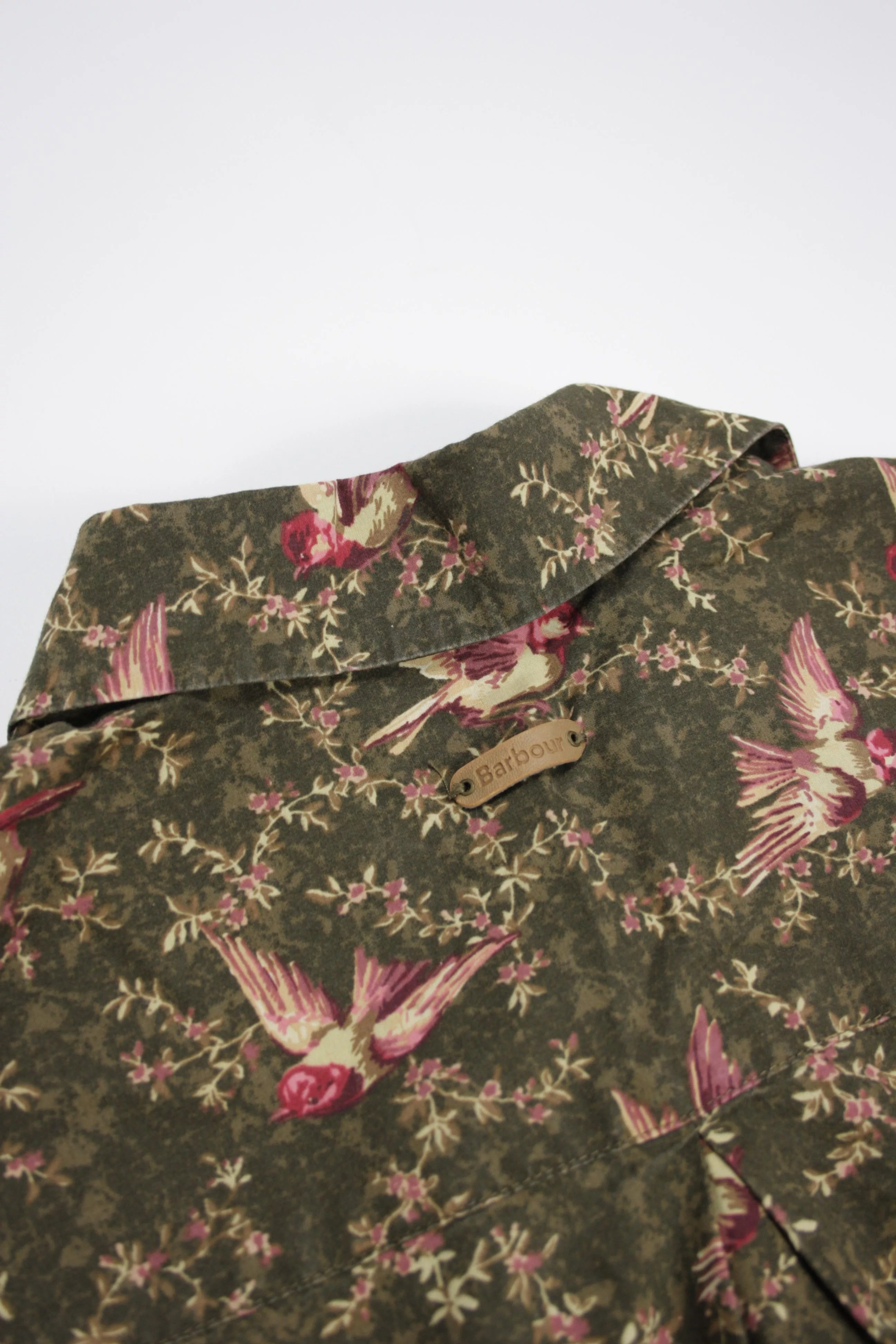Barbour Button Ups Barbour Bantam Birds Printed Slim Fit LS Shirt Green