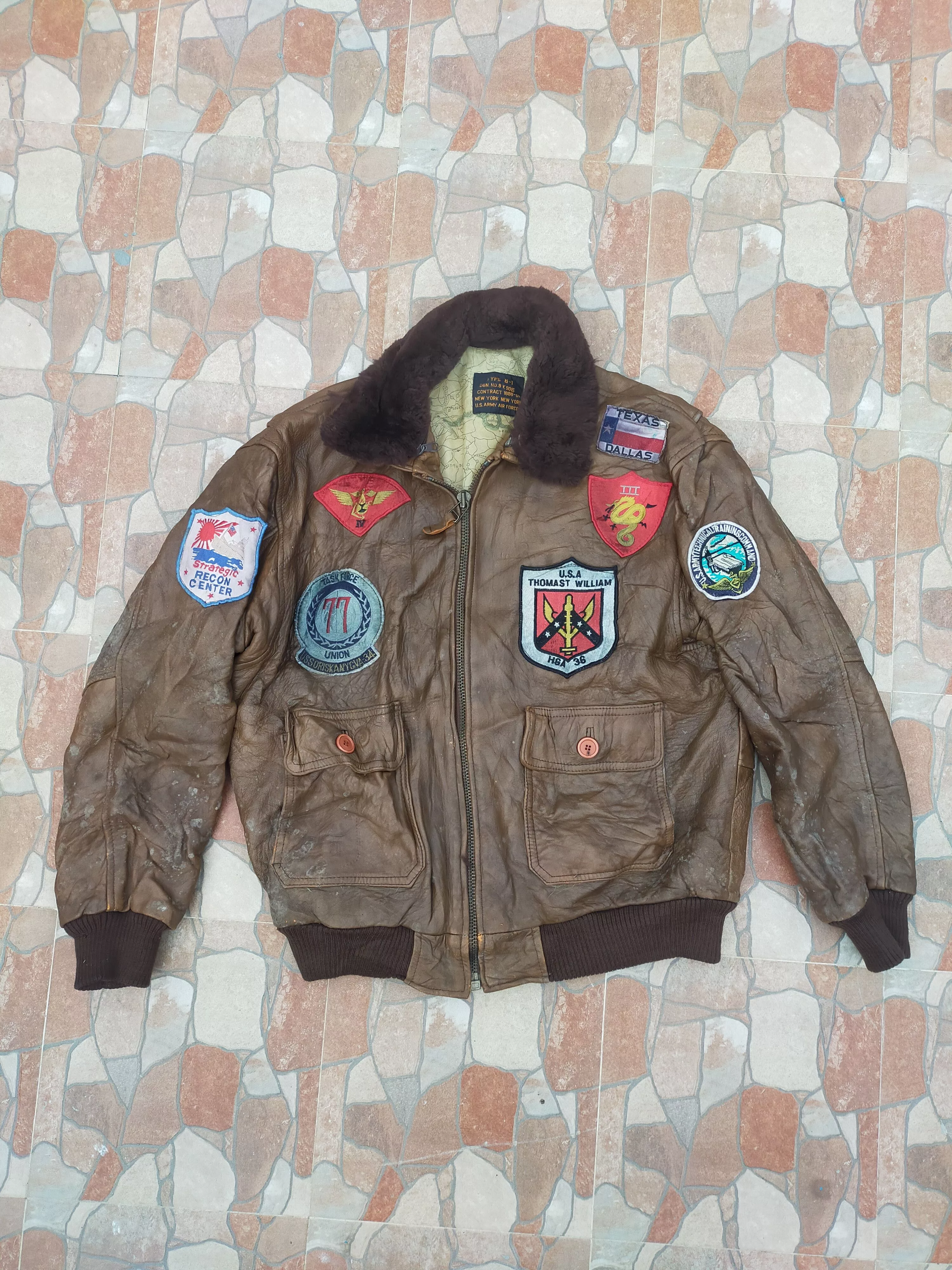 Avirex Leather Jackets Avirex × Vintage Type G-1 US Air Force Leather Jacket Brown