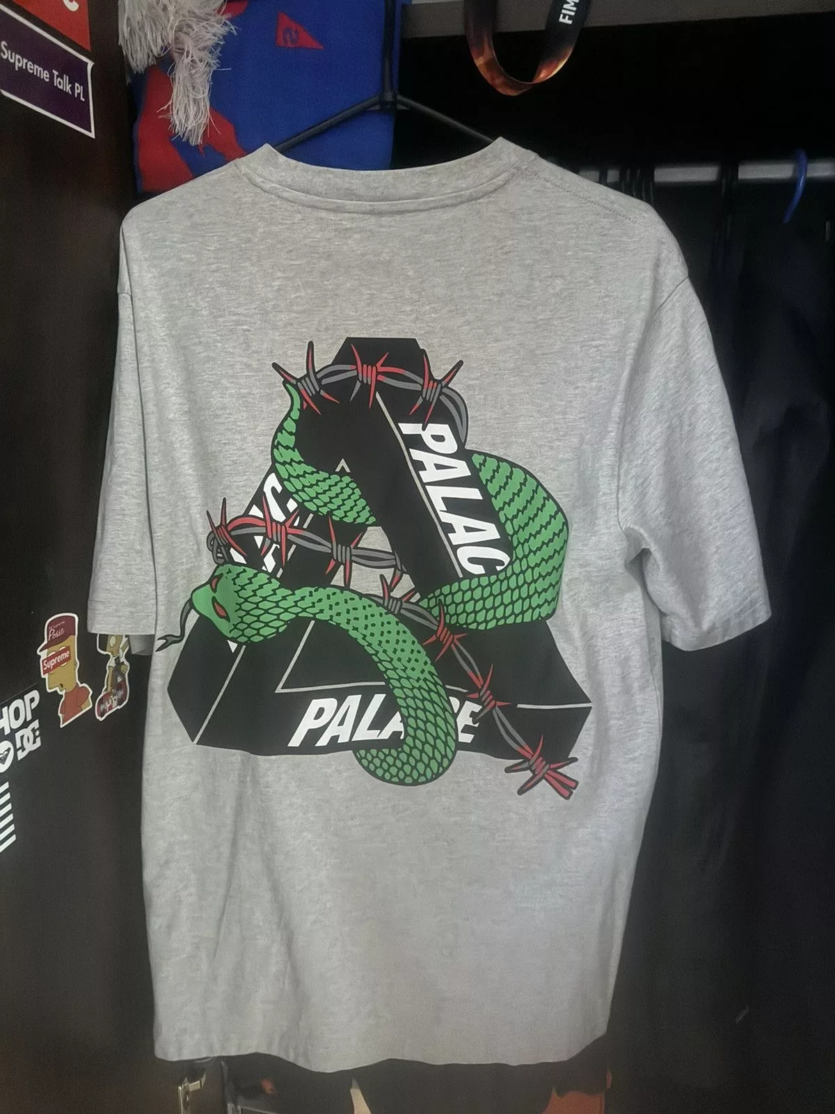 Palace Short Sleeve T Shirts Palace hesh mit fresh Gray