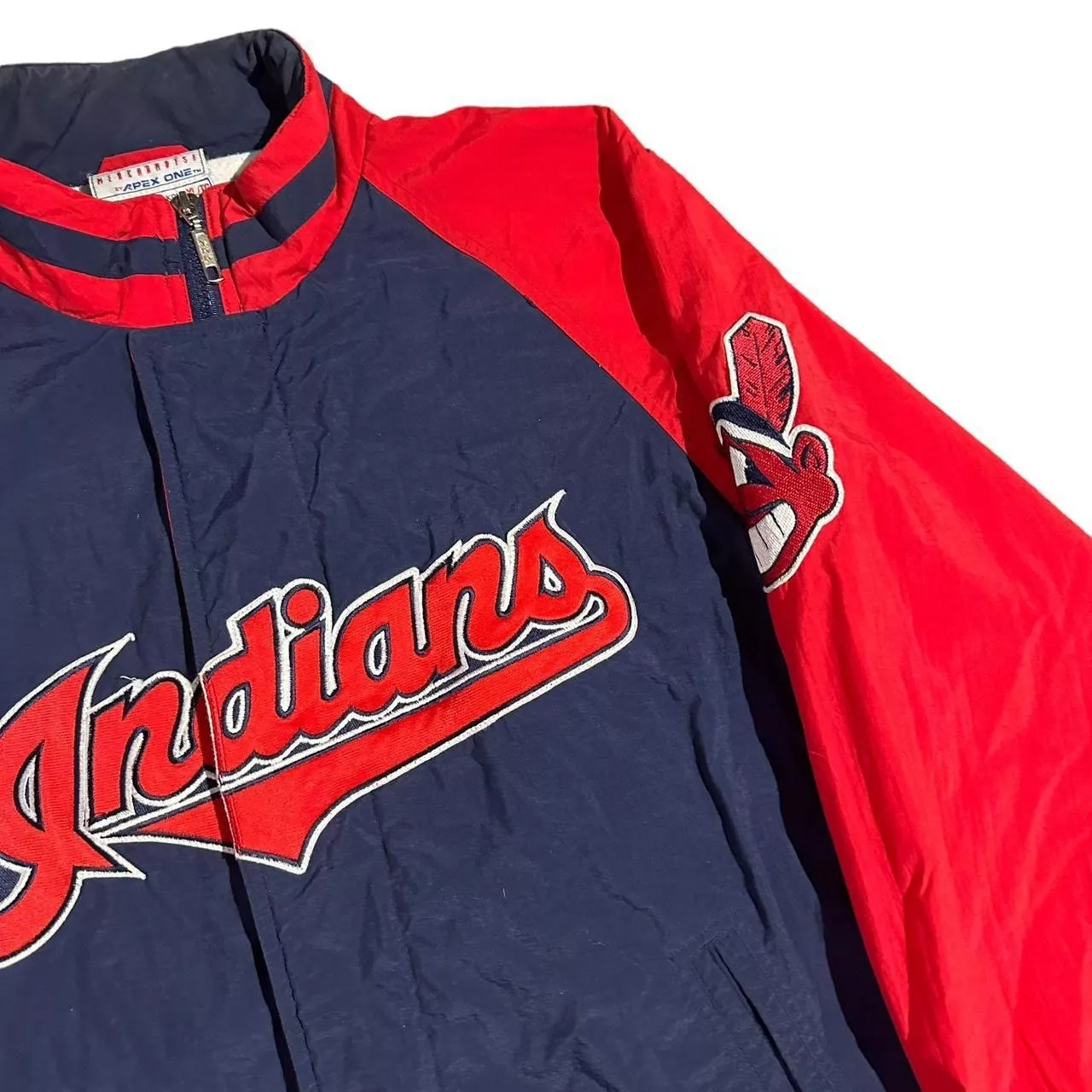 MLB Bombers MLB Vintage 90s Apex One Cleveland Indians Jacket Blue