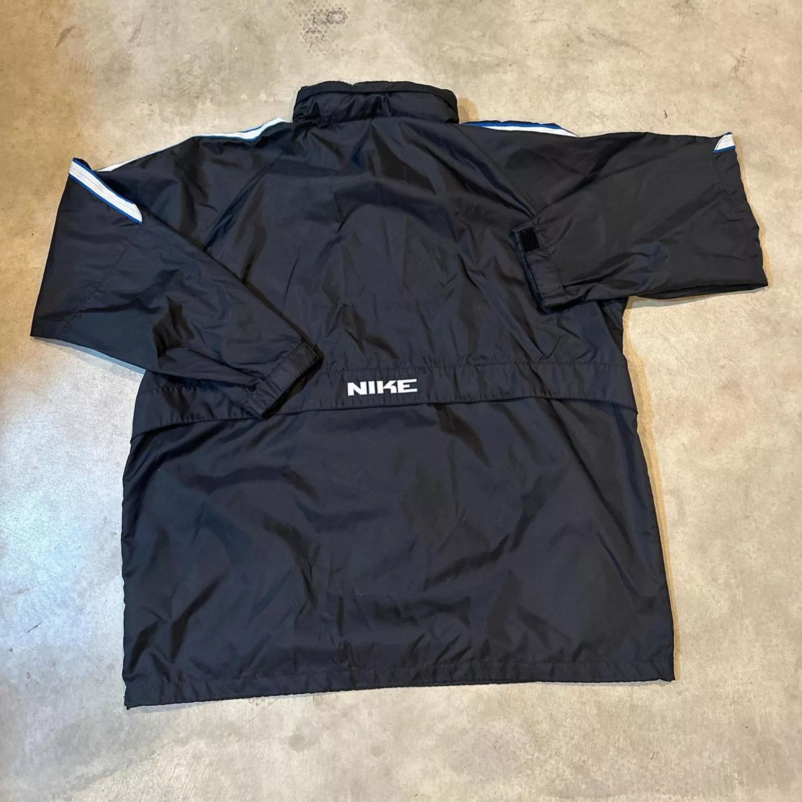 Nike Heavy Coats VTG Y2K Black Nike Silver Tag Half-Zip Windbreaker Jacket