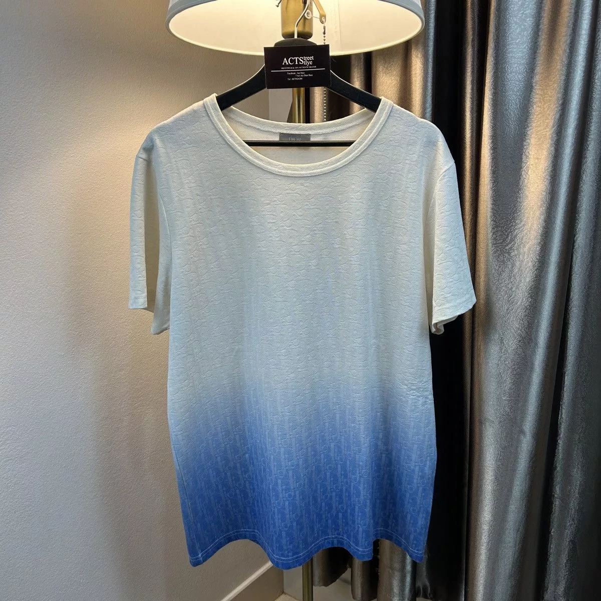 Dior Short Sleeve T Shirts Dior oblique gradation tshirt White