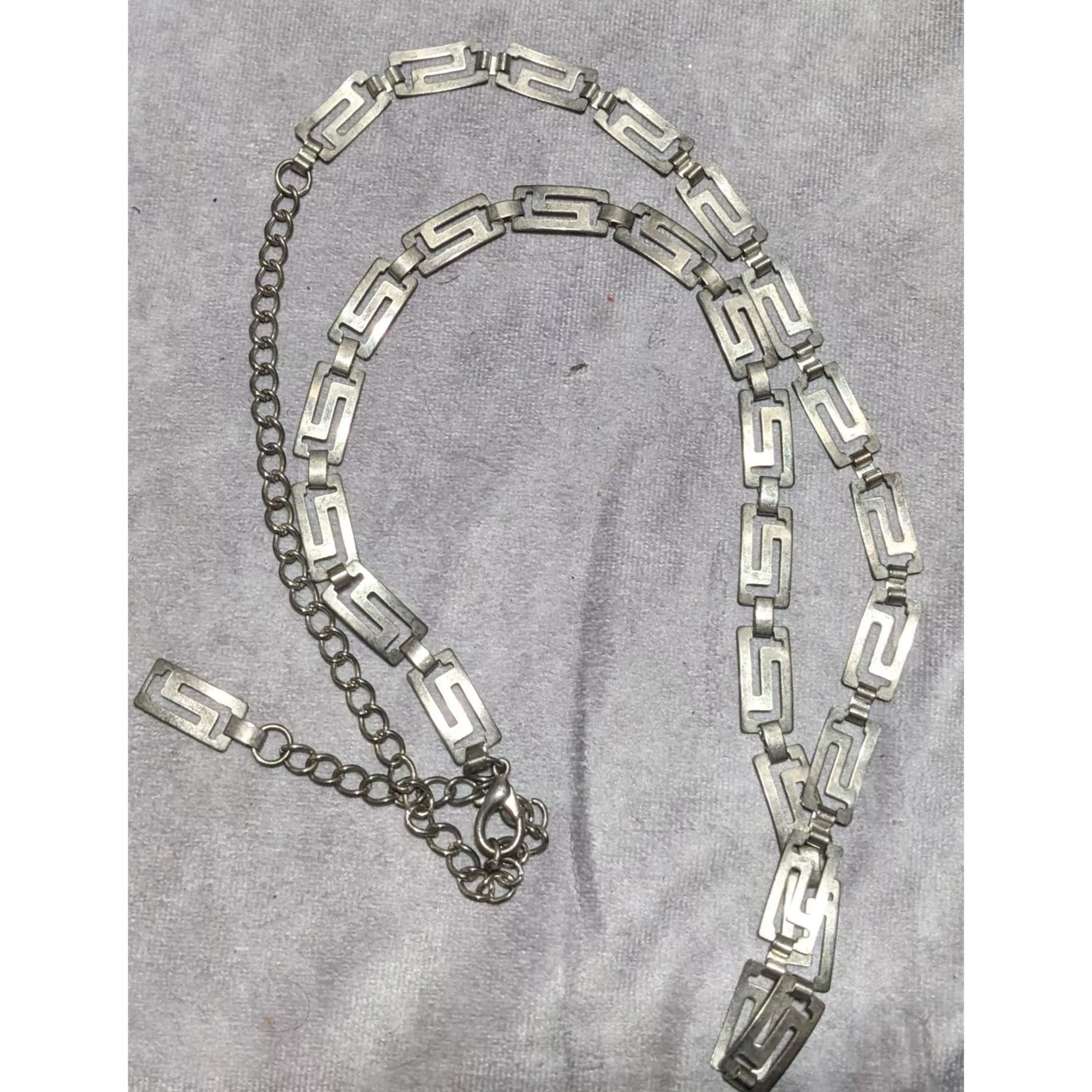 Other Necklaces Other Retro Silver Grecian Link Chain Necklace