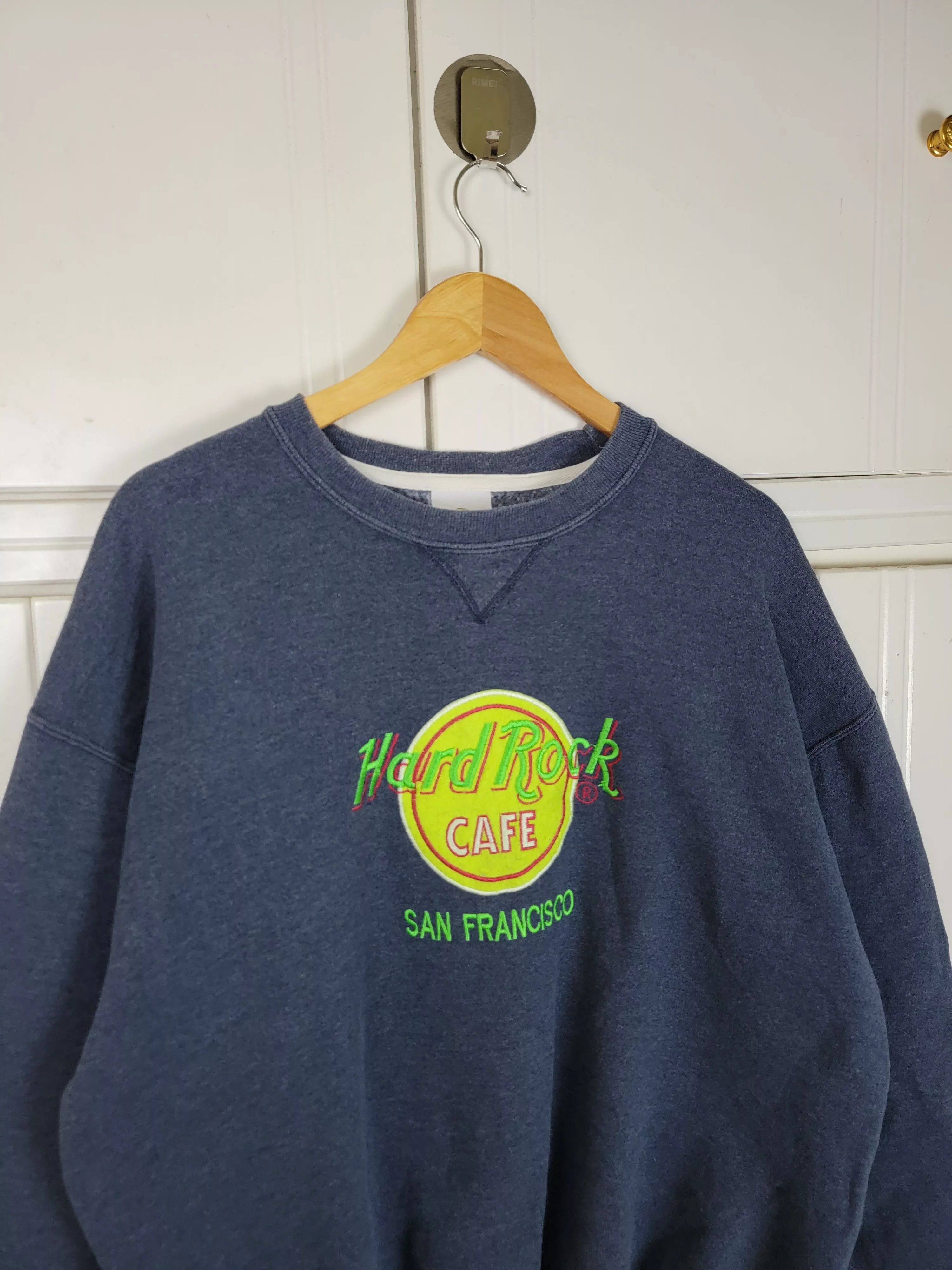 Hard Rock Cafe Sweatshirts Hoodies Hard Rock Cafe × Vintage Vintage Hard Rock Cafe San Francisco Sweatshirt Gray Streetwear