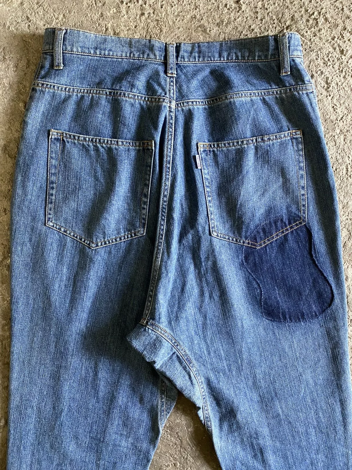 Ne-Net Jeans Ne-Net Nenet Dyed Patch Denim Pant Blue