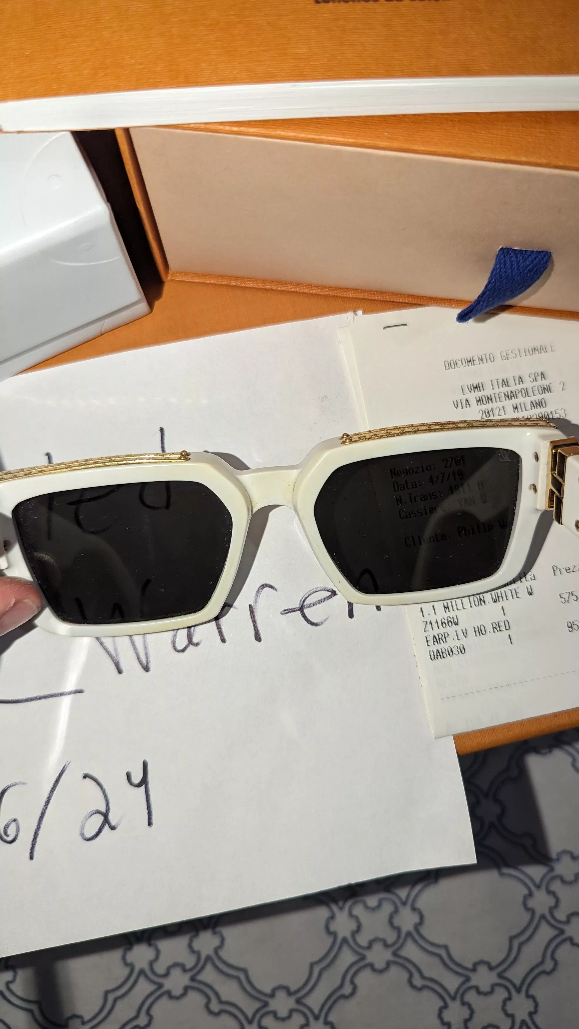 Louis Vuitton Sunglasses Louis Vuitton Virgil Abloh Millionaire Sunglasses White