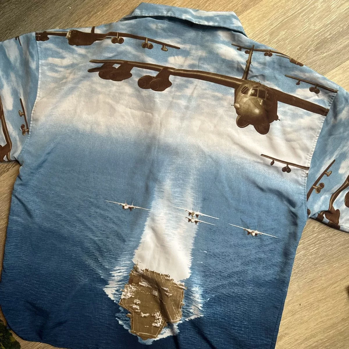 Other Shirts Button Ups Other Aircraft carrier bomber button up Blue