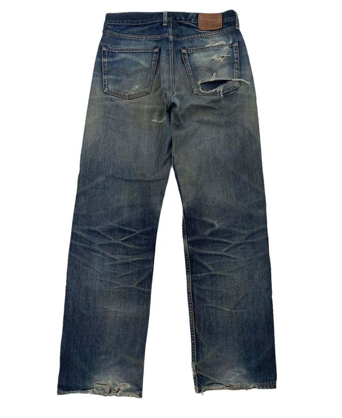 Levi's Denim Levi's × Vintage VINTAGE 90s LEVIS THRASHED & DISTRESSED JEANS Blue Streetwear