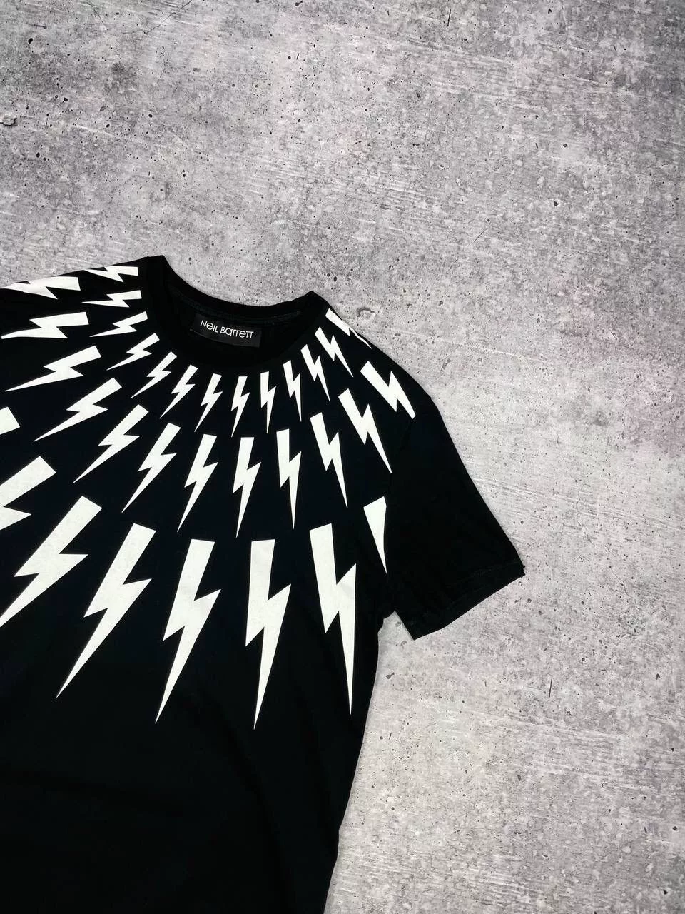 Neil Barrett Short Sleeve T Shirts Vintage Neil Barrett Black Slim Fit Big Logo Shirt Tee Y2K Luxury