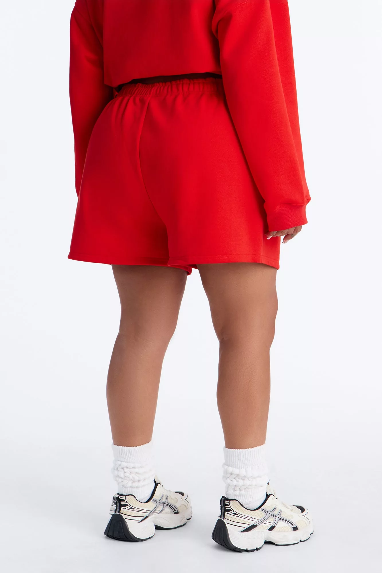 Libby Fleece Sweat Short - Red